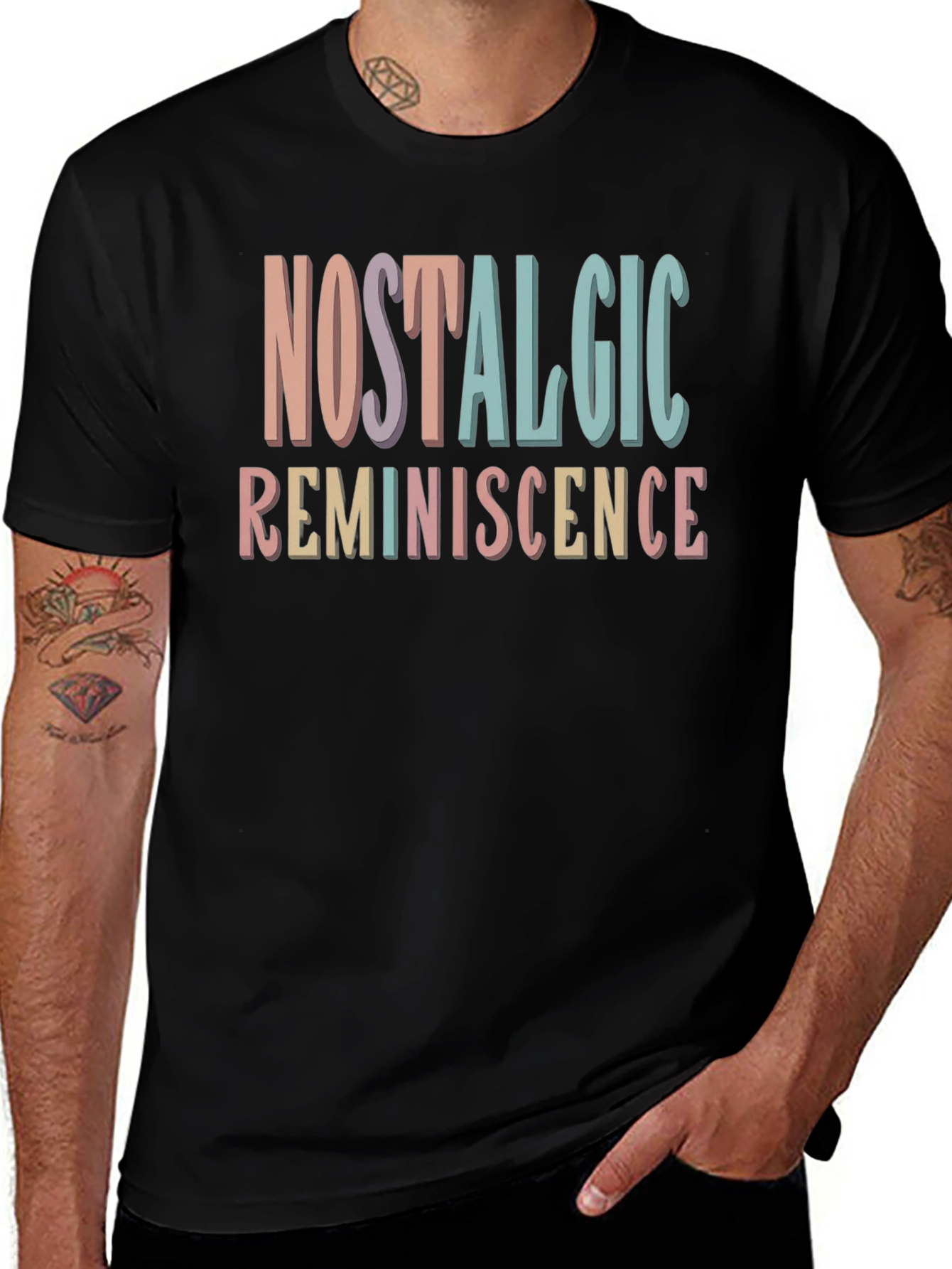 Variant 17 of Nostalgic Reminiscence Graphic Tee - Retro Style