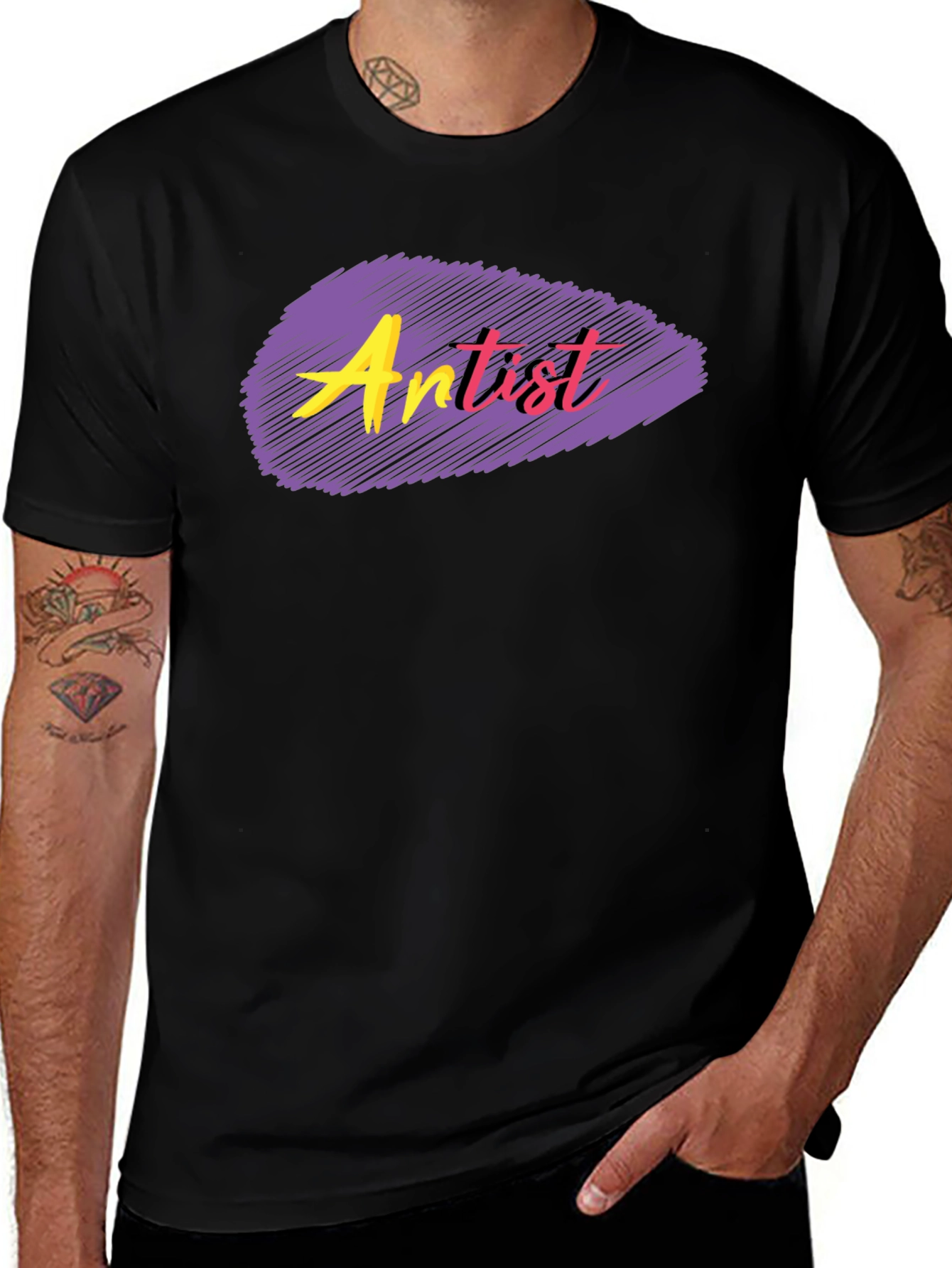 Variant 4 of Artist T-Shirt - Black, Graphic Tee