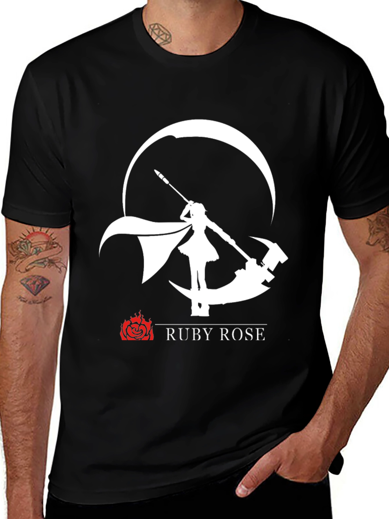Ruby Rose Graphic Black T-Shirt Anime Cosplay Tee