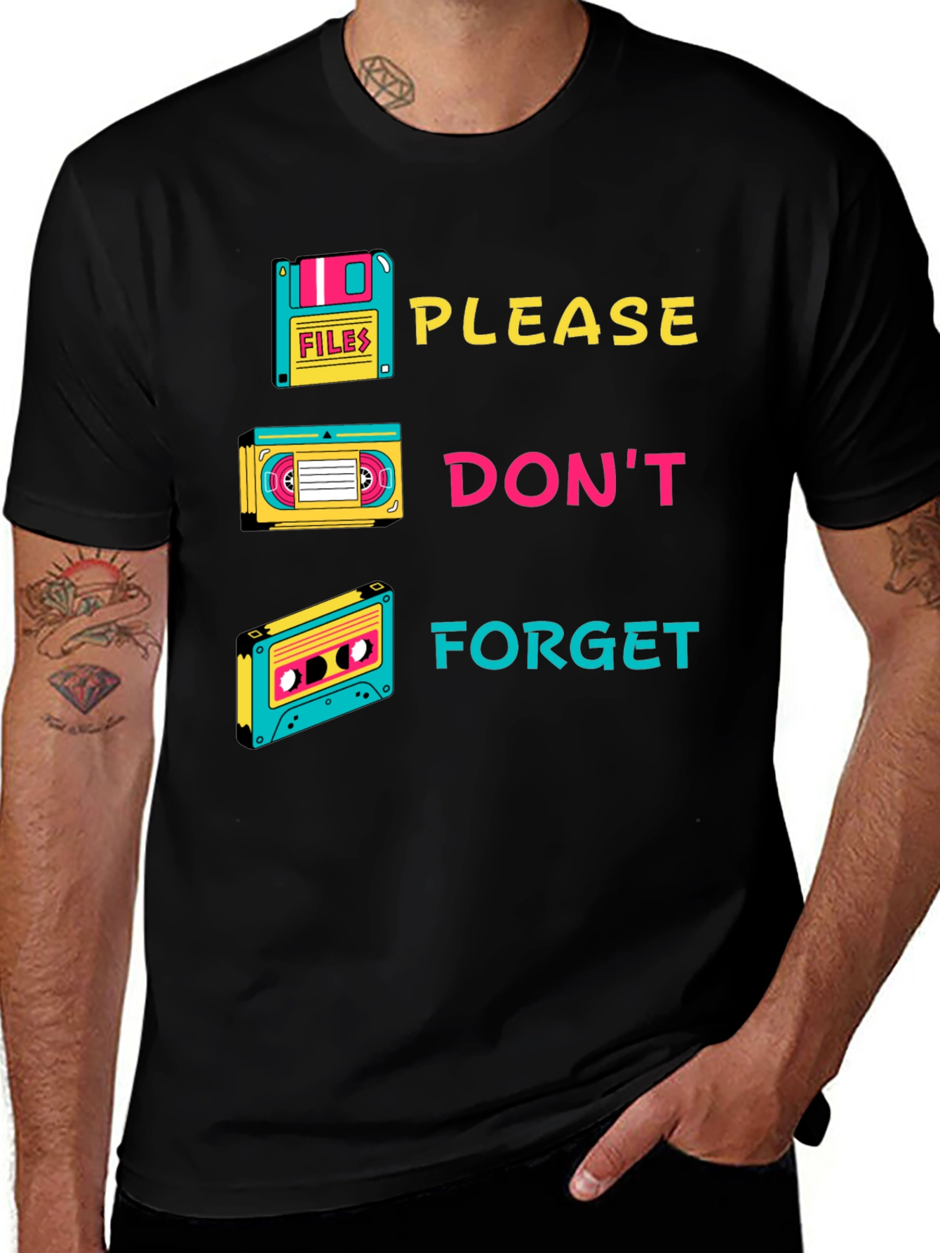 Variant 10 of Retro Media T-Shirt - Please Don't Forget