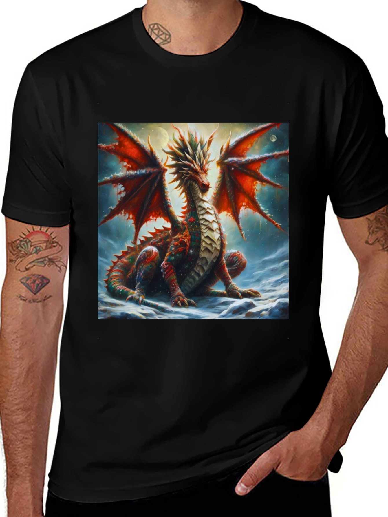 Variant 24 of Dragon Graphic Tee - Fantasy Style