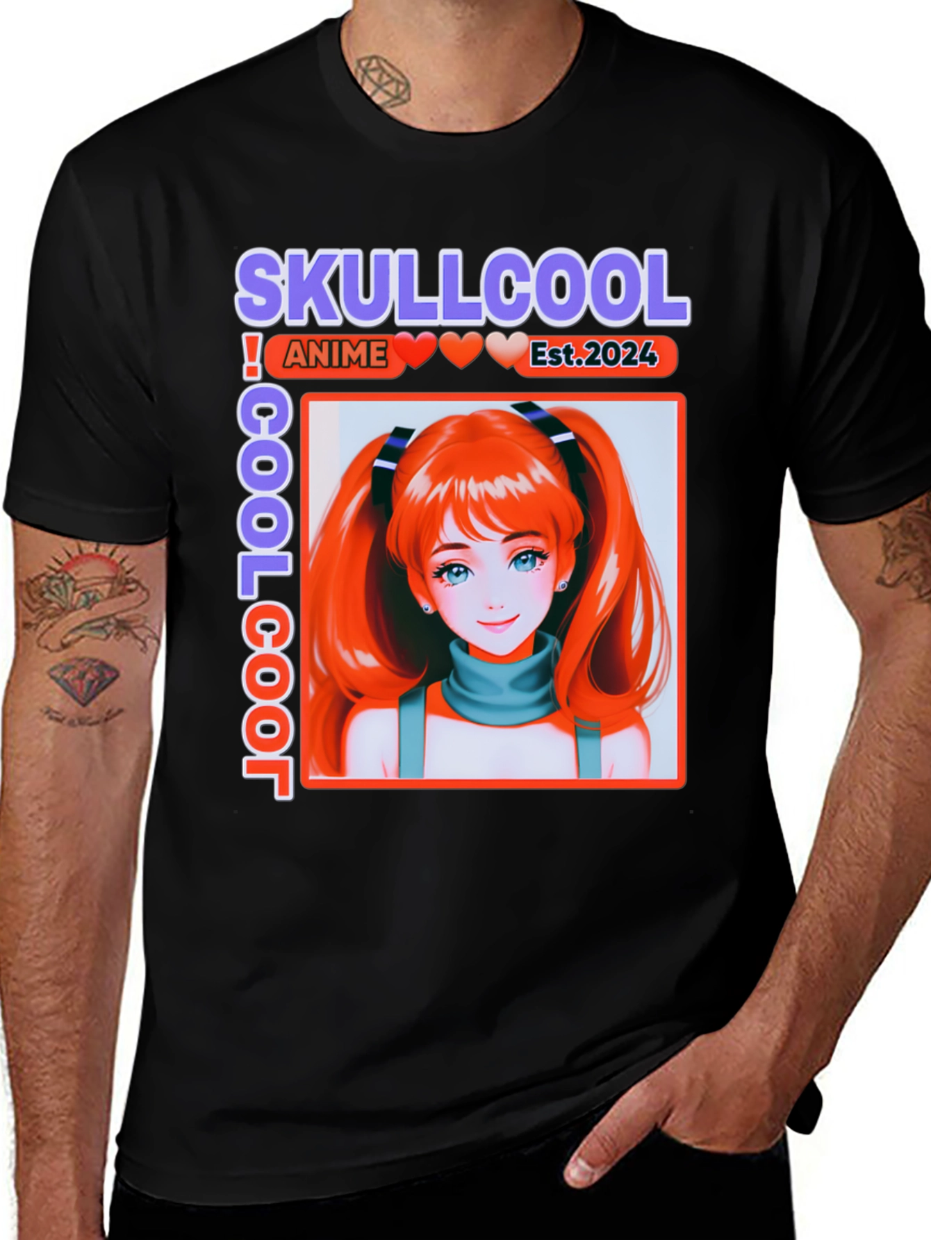 Skullcool Anime Girl T-Shirt - Est. 2024 - Cool Style