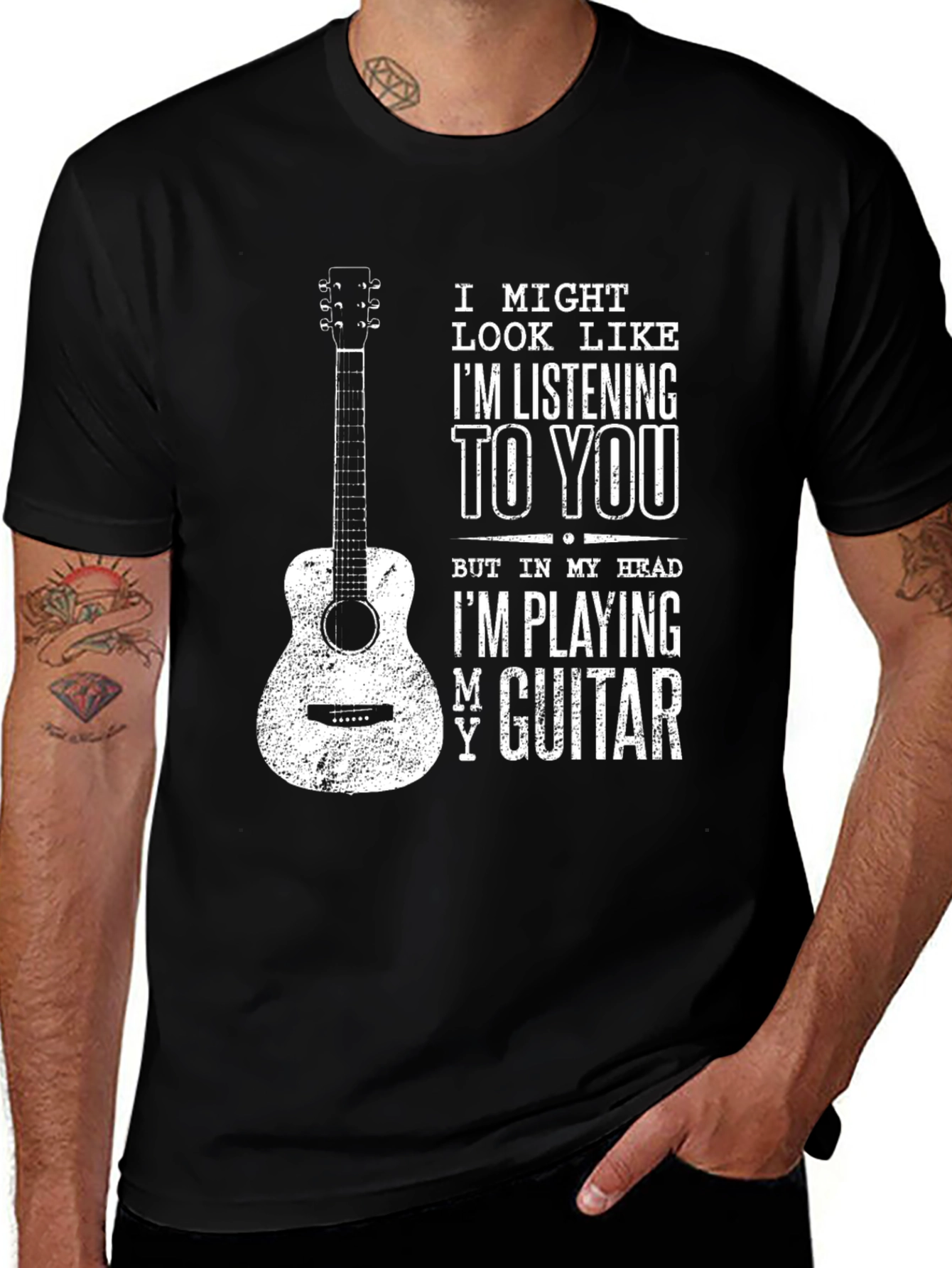 Variant 17 of Guitar Player T-Shirt: I'm Playing My Guitar