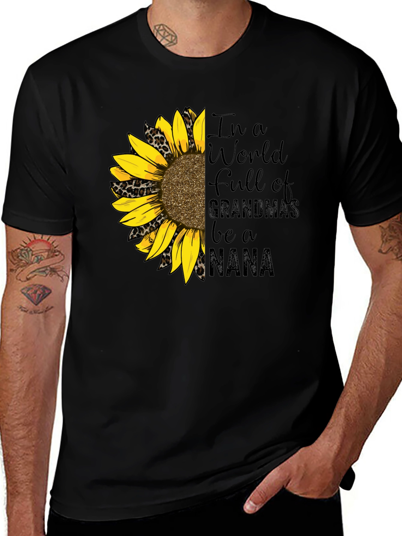 Variant 26 of Grandma Sunflower Graphic Tee