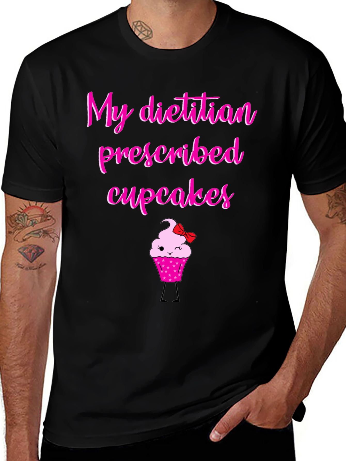 Dietitian Prescribed Cupcakes Graphic Tee