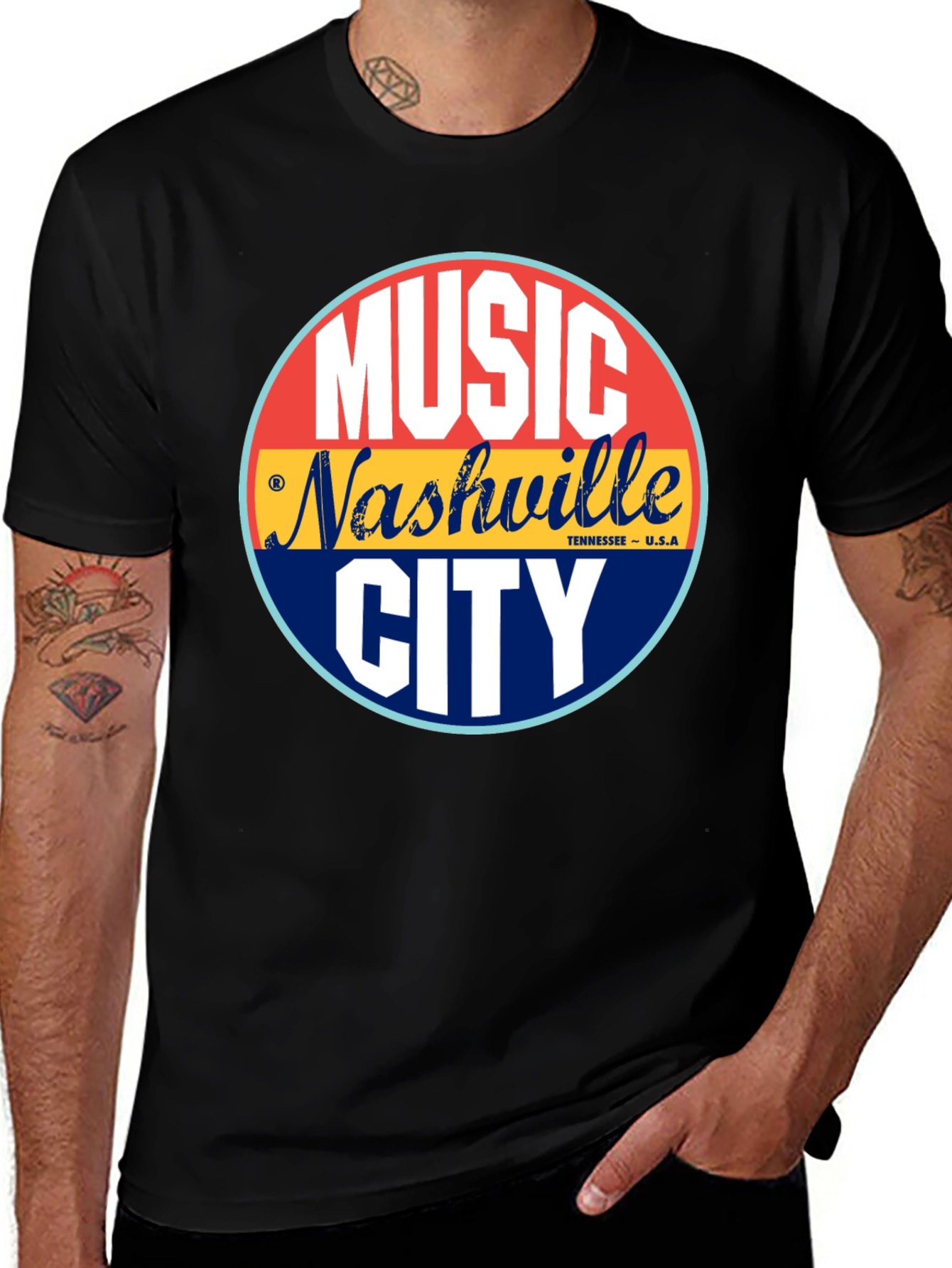 Nashville Music City Graphic T-Shirt