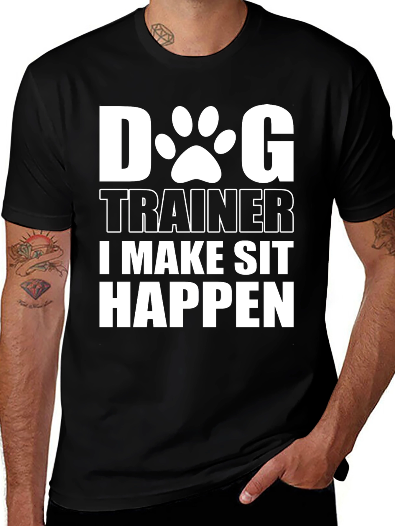 Variant 13 of Dog Trainer T-Shirt - I Make Sit Happen Funny Tee