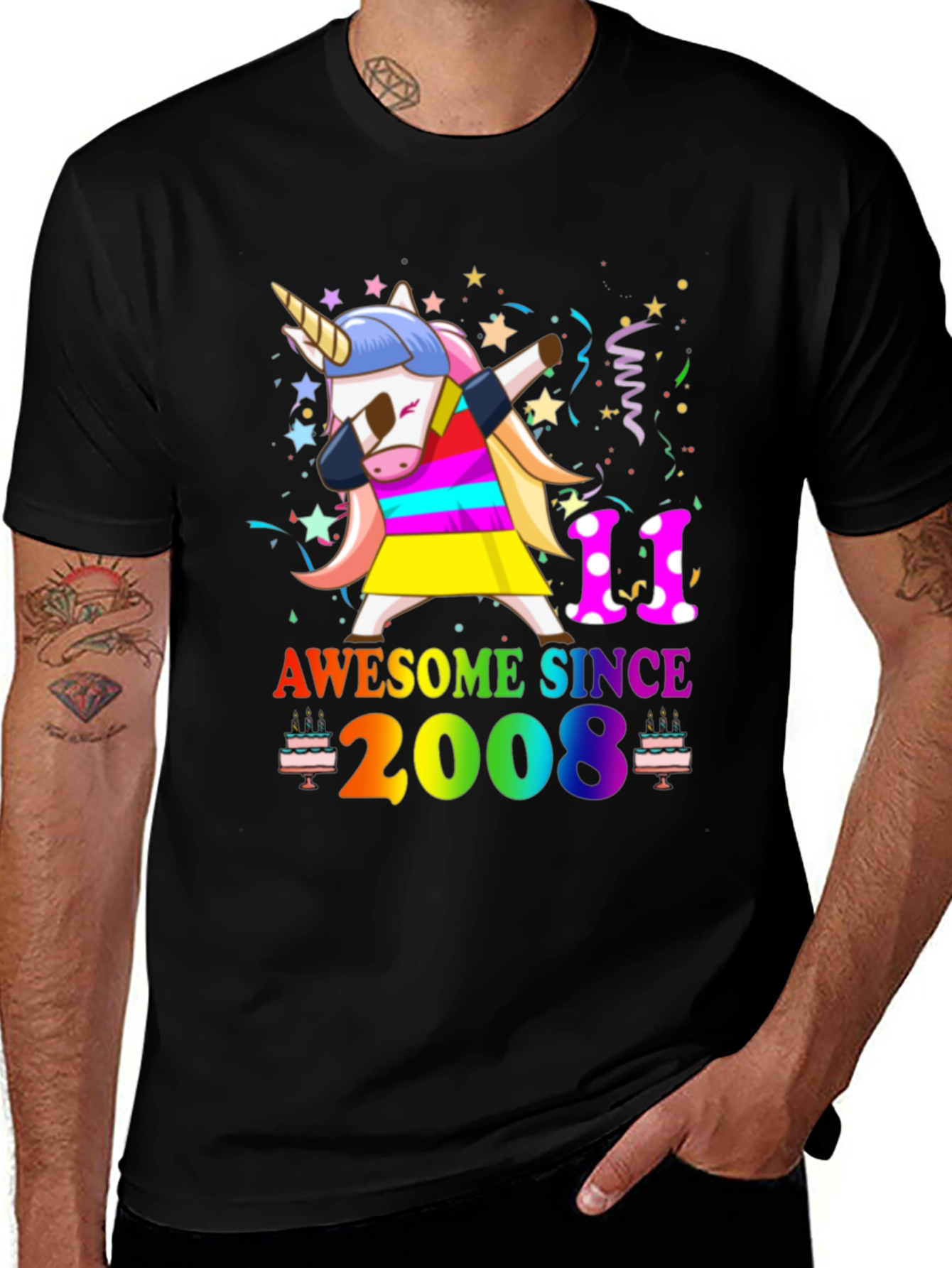 Variant 18 of Awesome Since 2008 Unicorn Birthday T-Shirt
