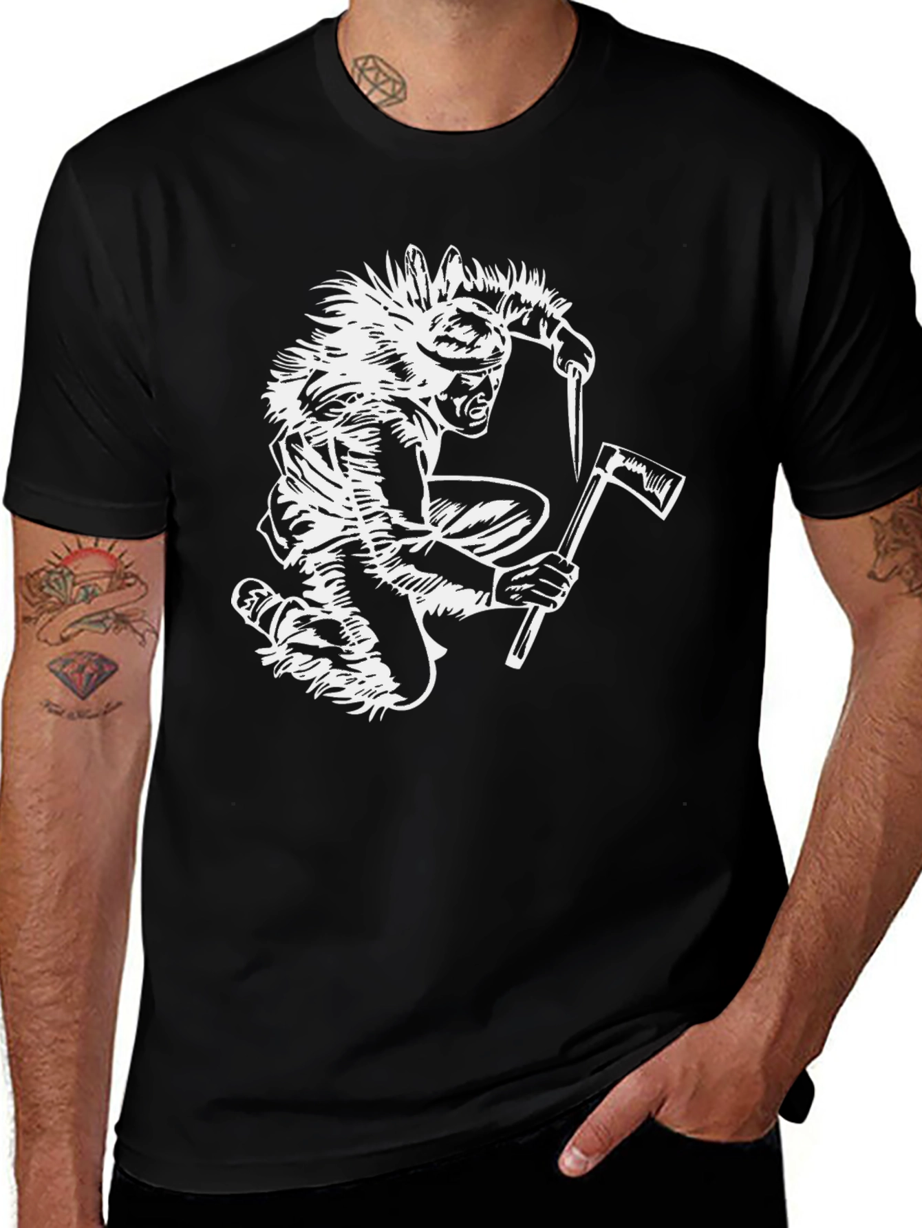 Variant 16 of Native Warrior Graphic T-Shirt