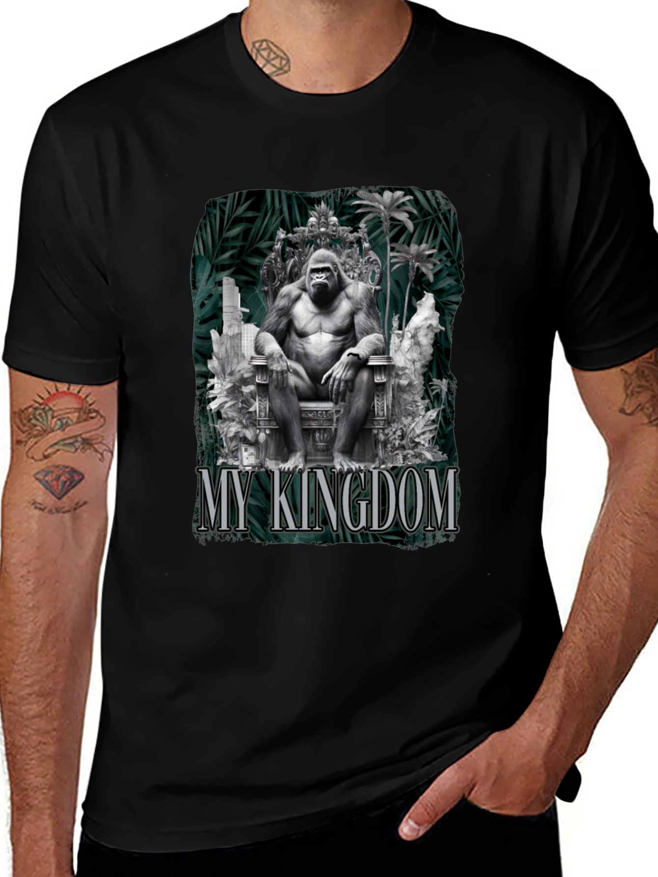 Variant 13 of Gorilla King Graphic Print T-Shirt
