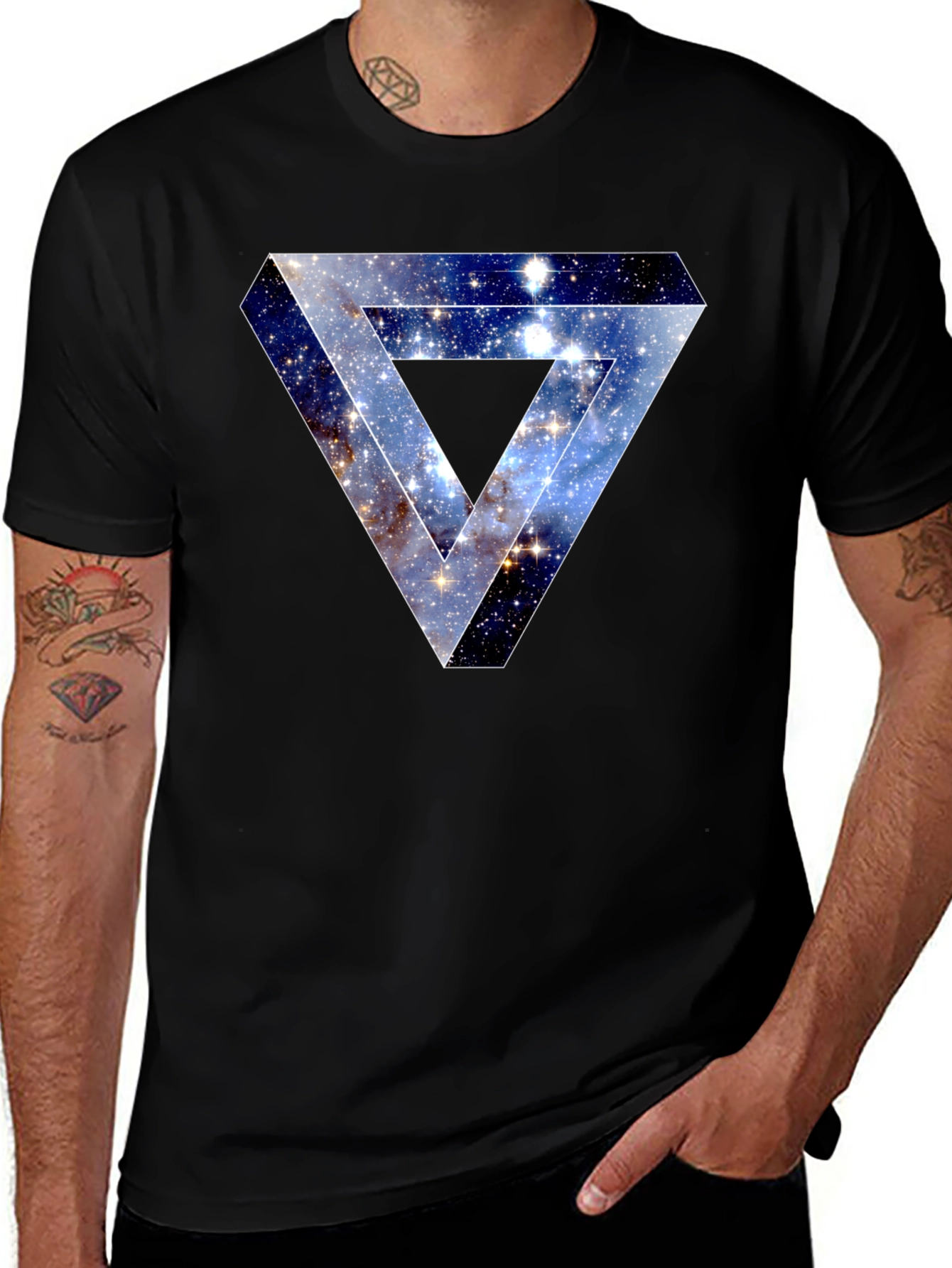 Variant 11 of Galaxy Triangle T-Shirt - Stylish Graphic Tee