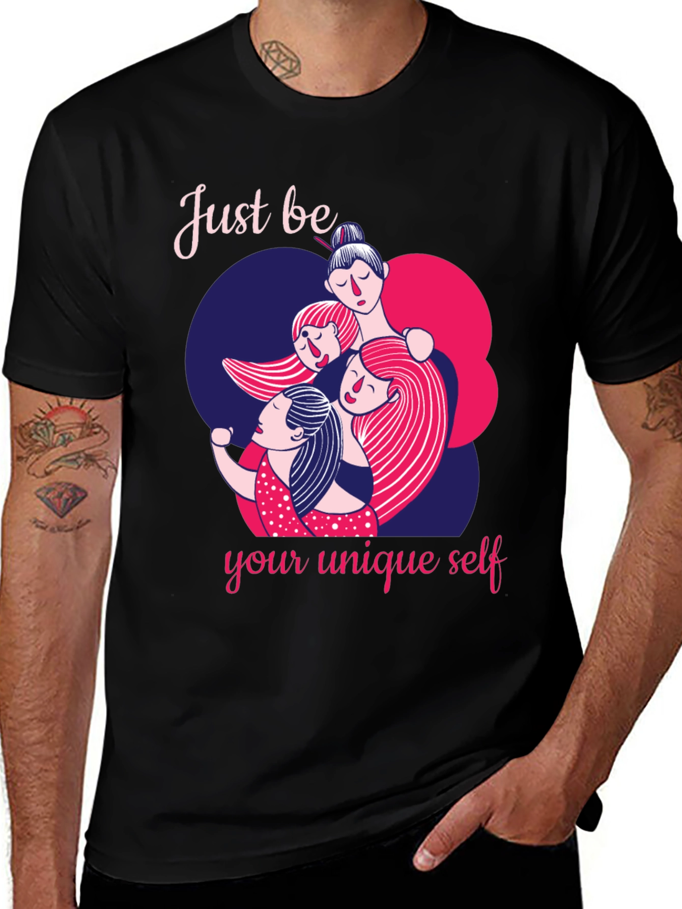Variant 28 of Unique Self Women's Graphic Tee - Be Yourself T-Shirt