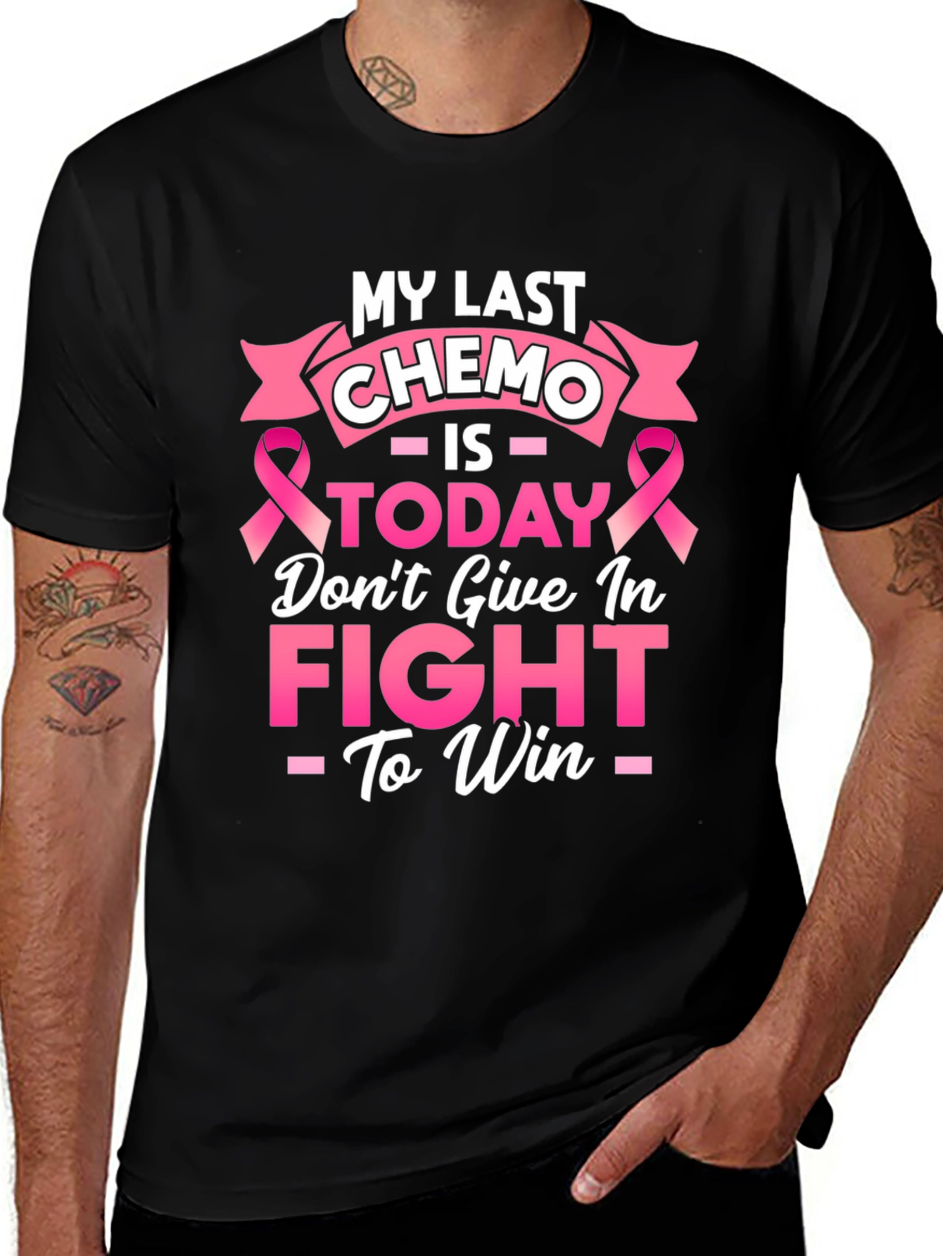 Variant 17 of My Last Chemo Today Breast Cancer Awareness T-Shirt