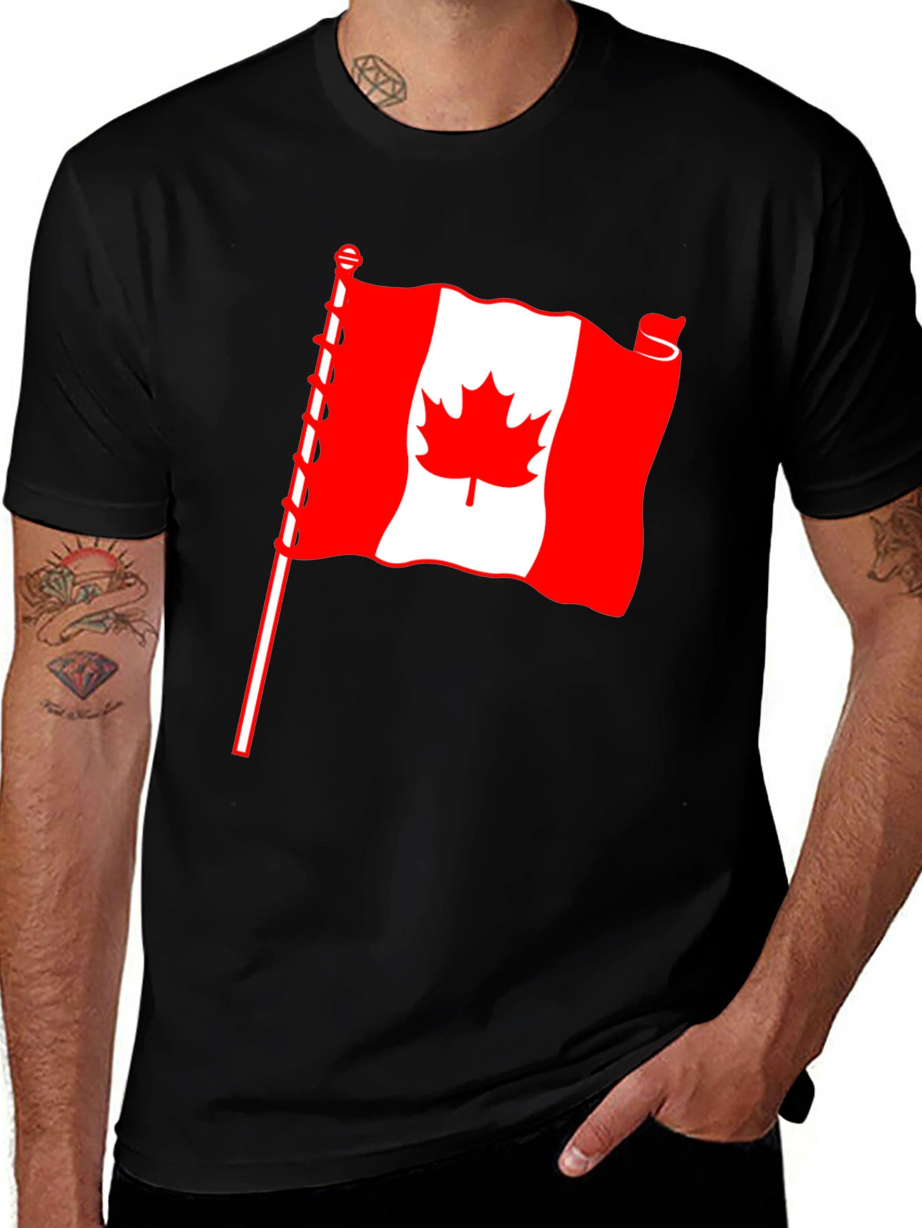 Variant 12 of Canadian Flag T-Shirt - Stylish Patriotism