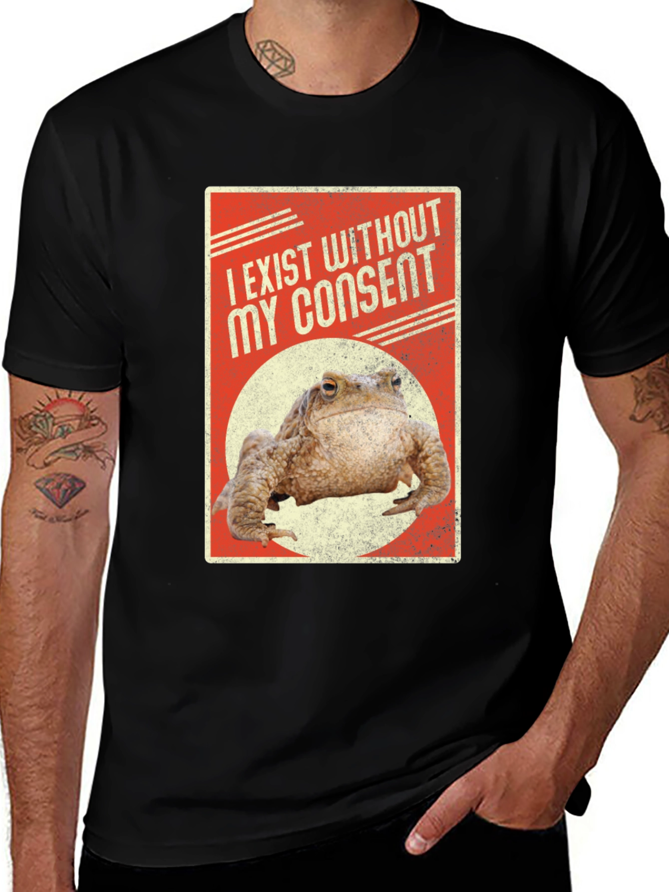 Variant 21 of Exist Without Consent Frog Graphic T-Shirt
