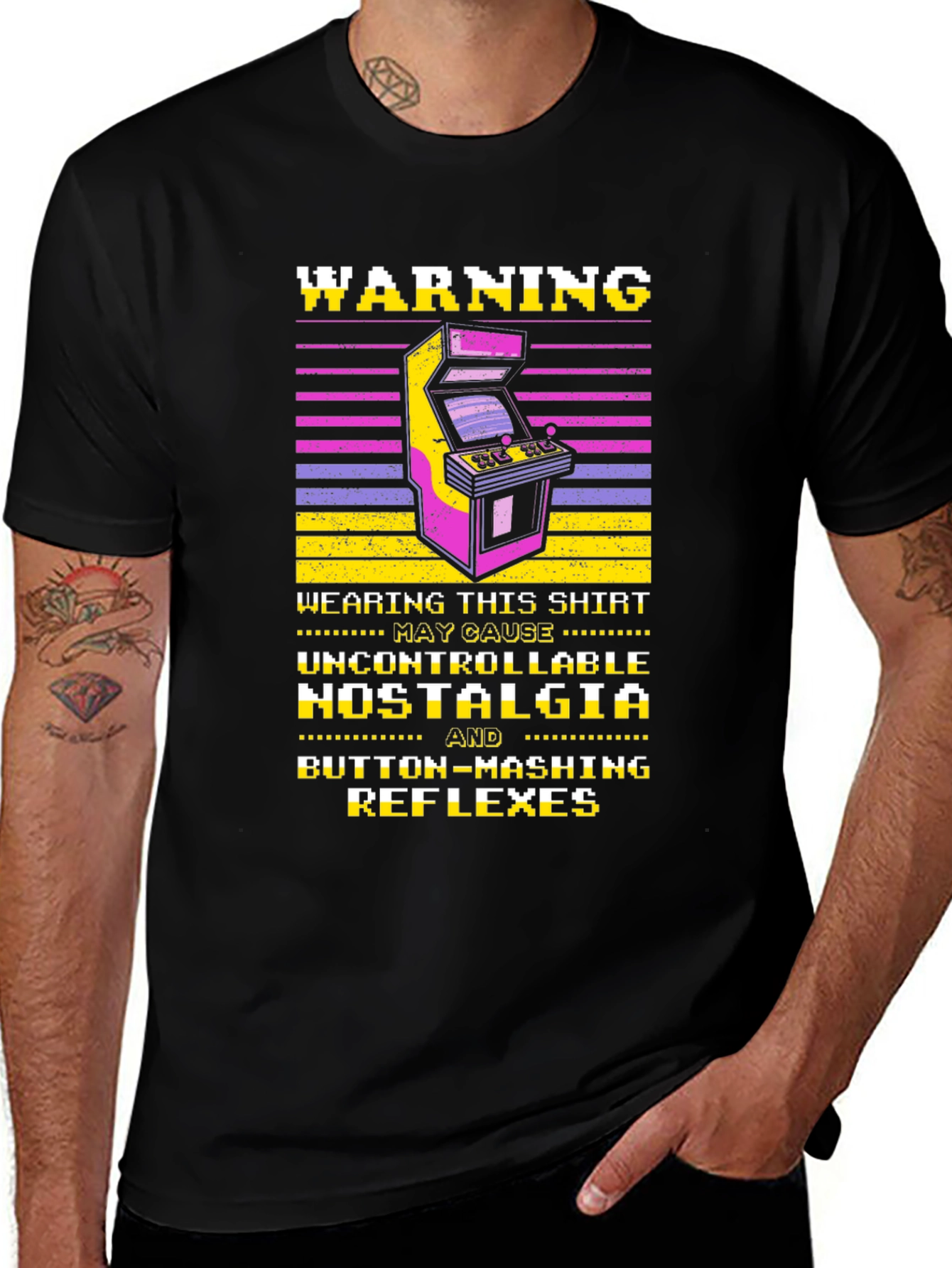 Variant 8 of Warning Arcade Nostalgia T-Shirt