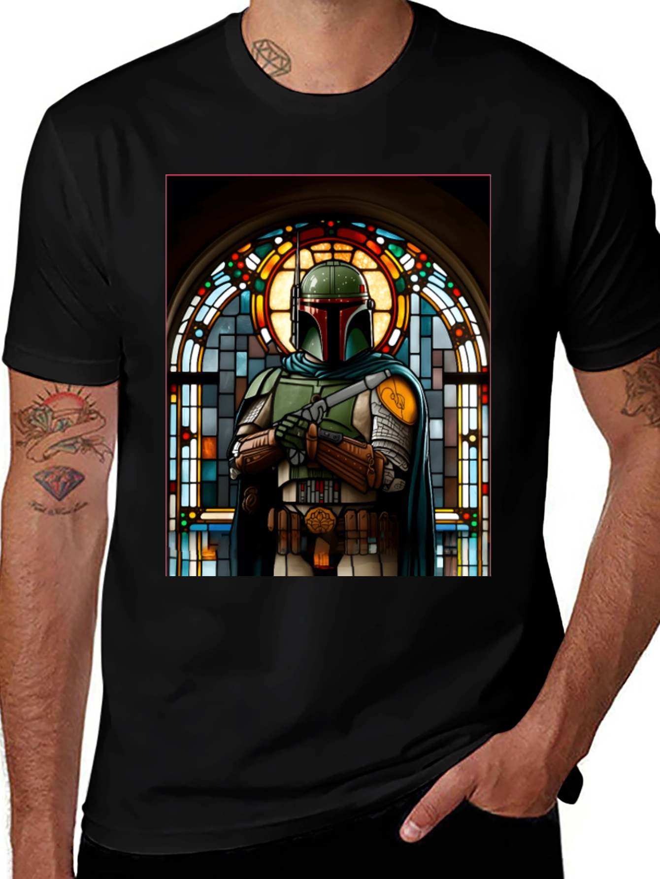 Boba Fett Stained Glass T-Shirt