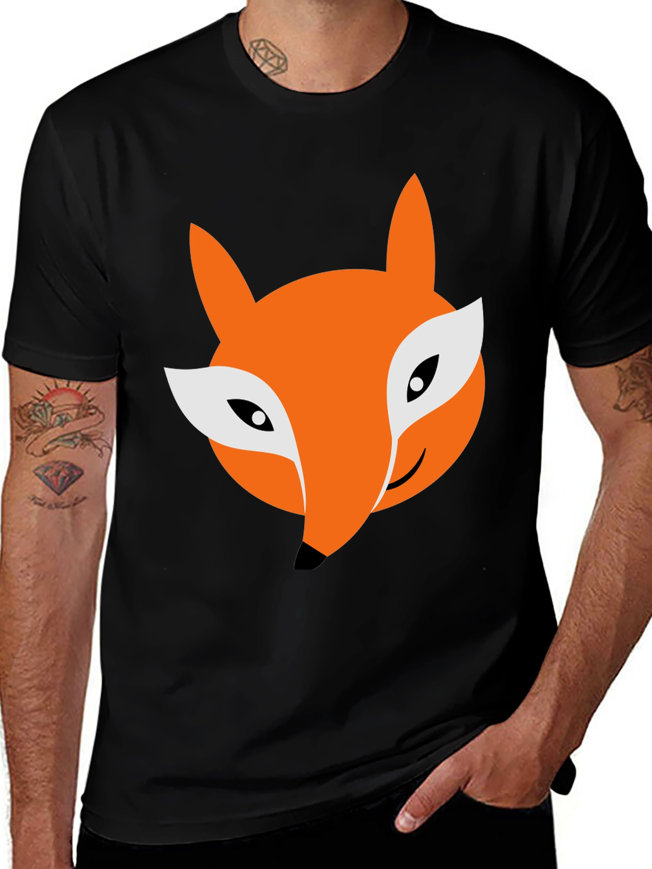 Variant 5 of Fox Graphic Tee - Soft Cotton Blend, Casual Style