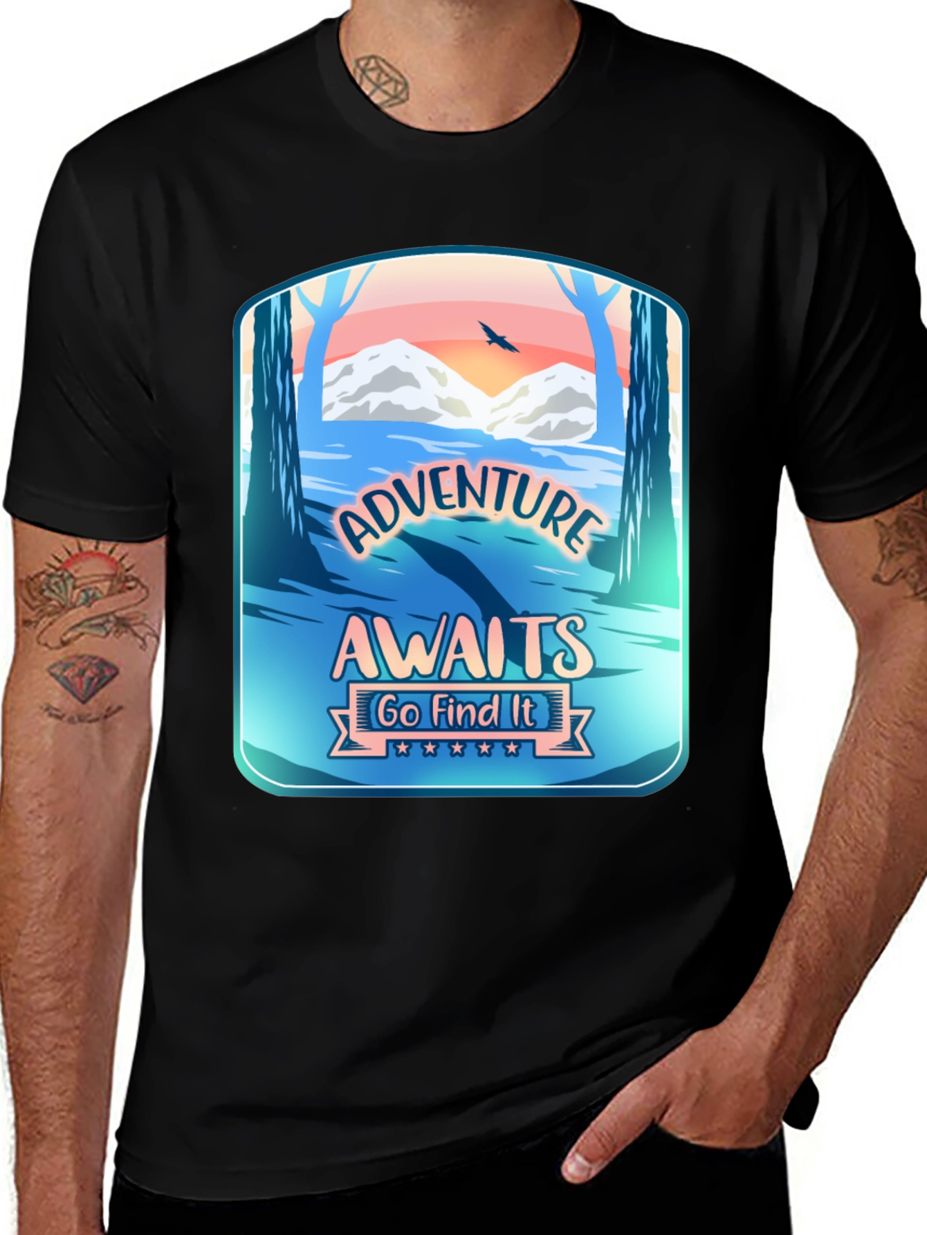 Variant 7 of Adventure Awaits Graphic Tee - Find Your Path