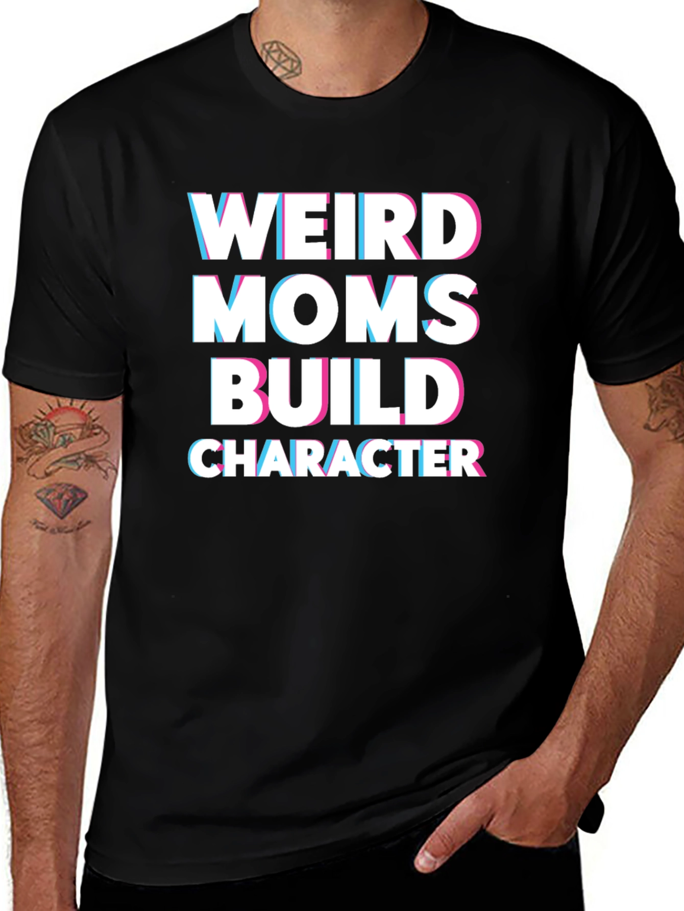 Variant 5 of Weird Moms Build Character Graphic T-Shirt