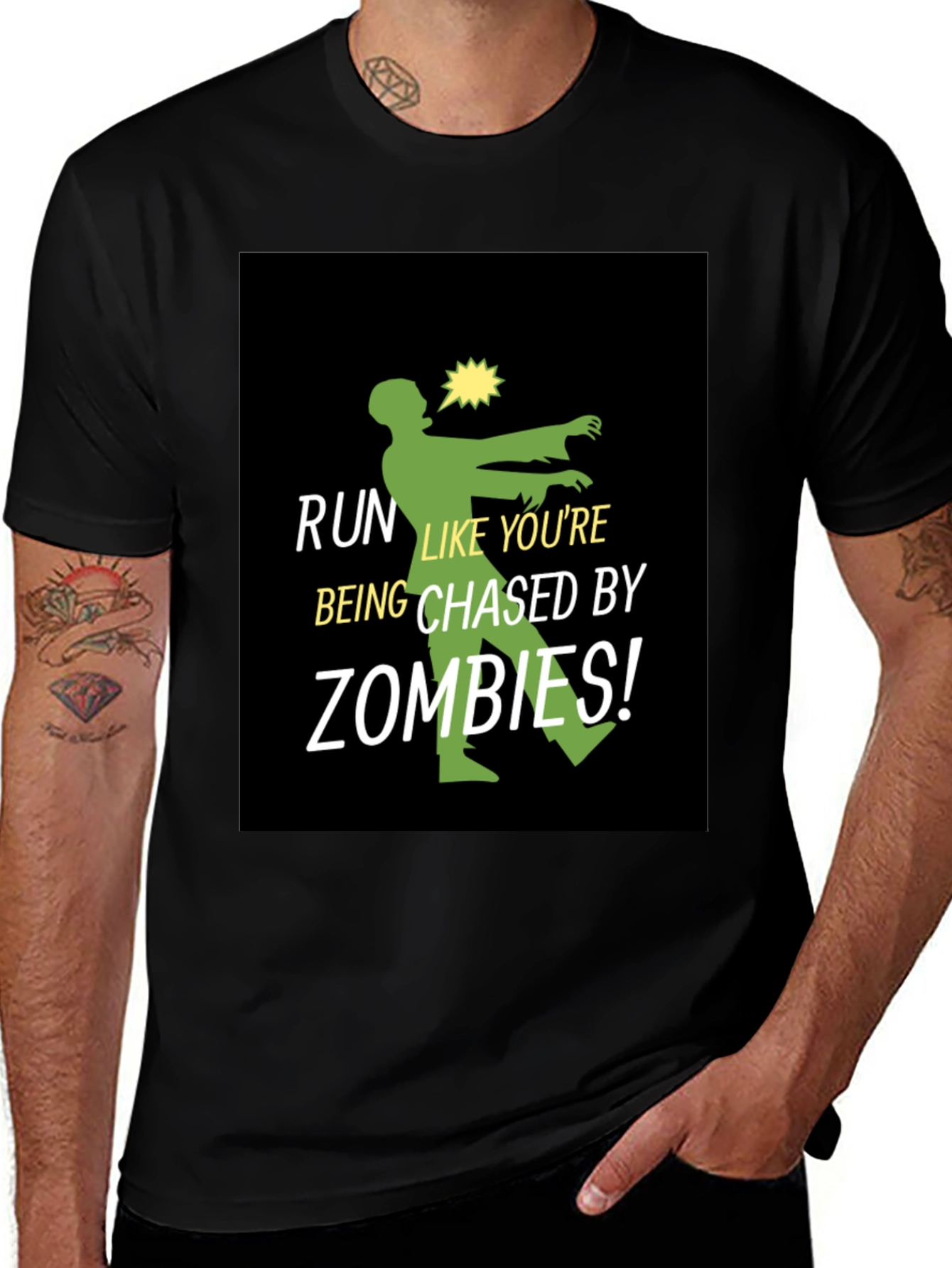Variant 10 of Run Like You're Being Chased By Zombies T-Shirt