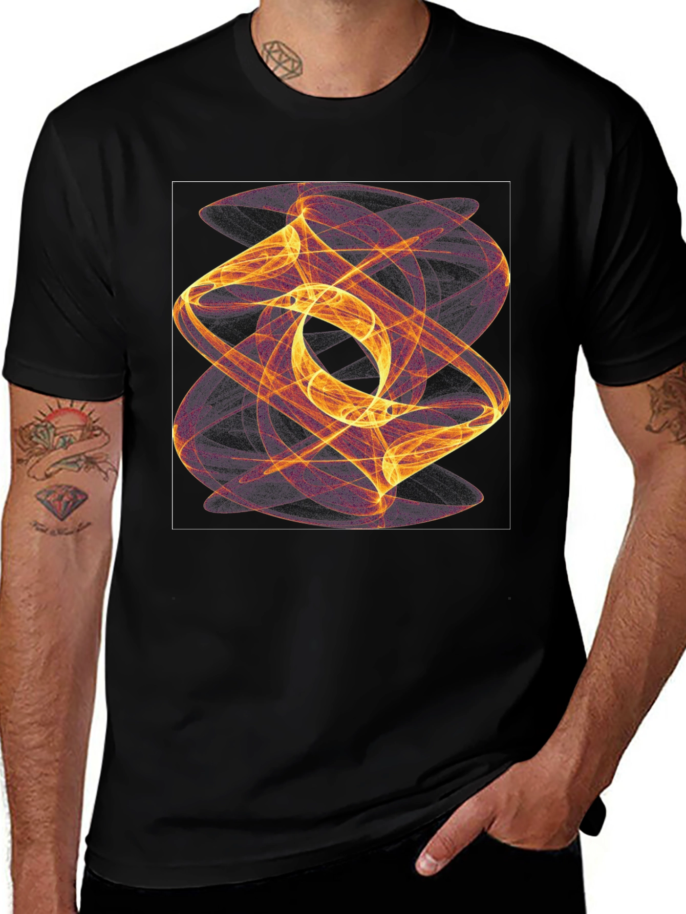 Variant 6 of Abstract Swirl Graphic Tee - Modern Art Shirt