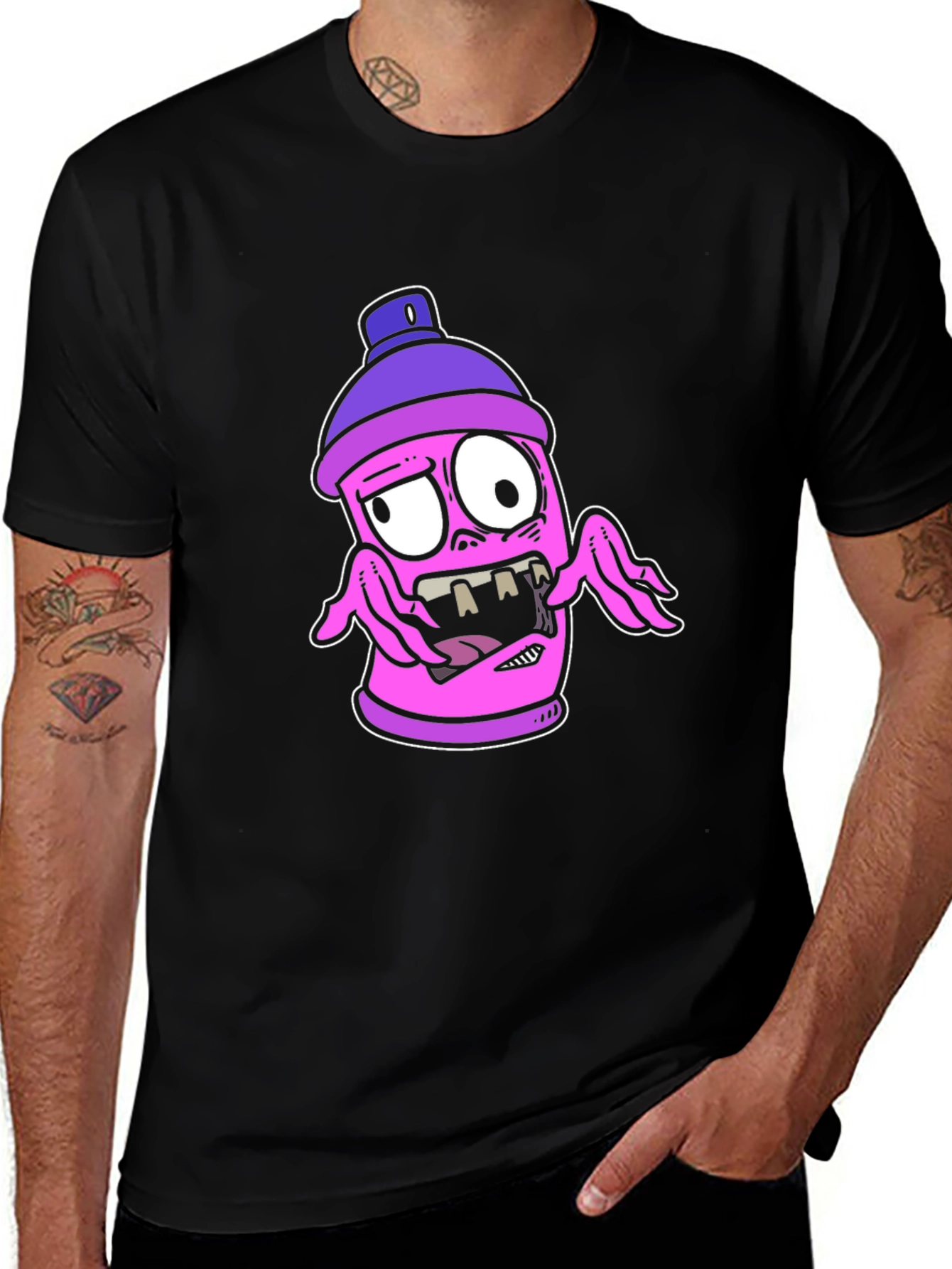 Variant 15 of Cartoon Spray Can Graphic T-Shirt