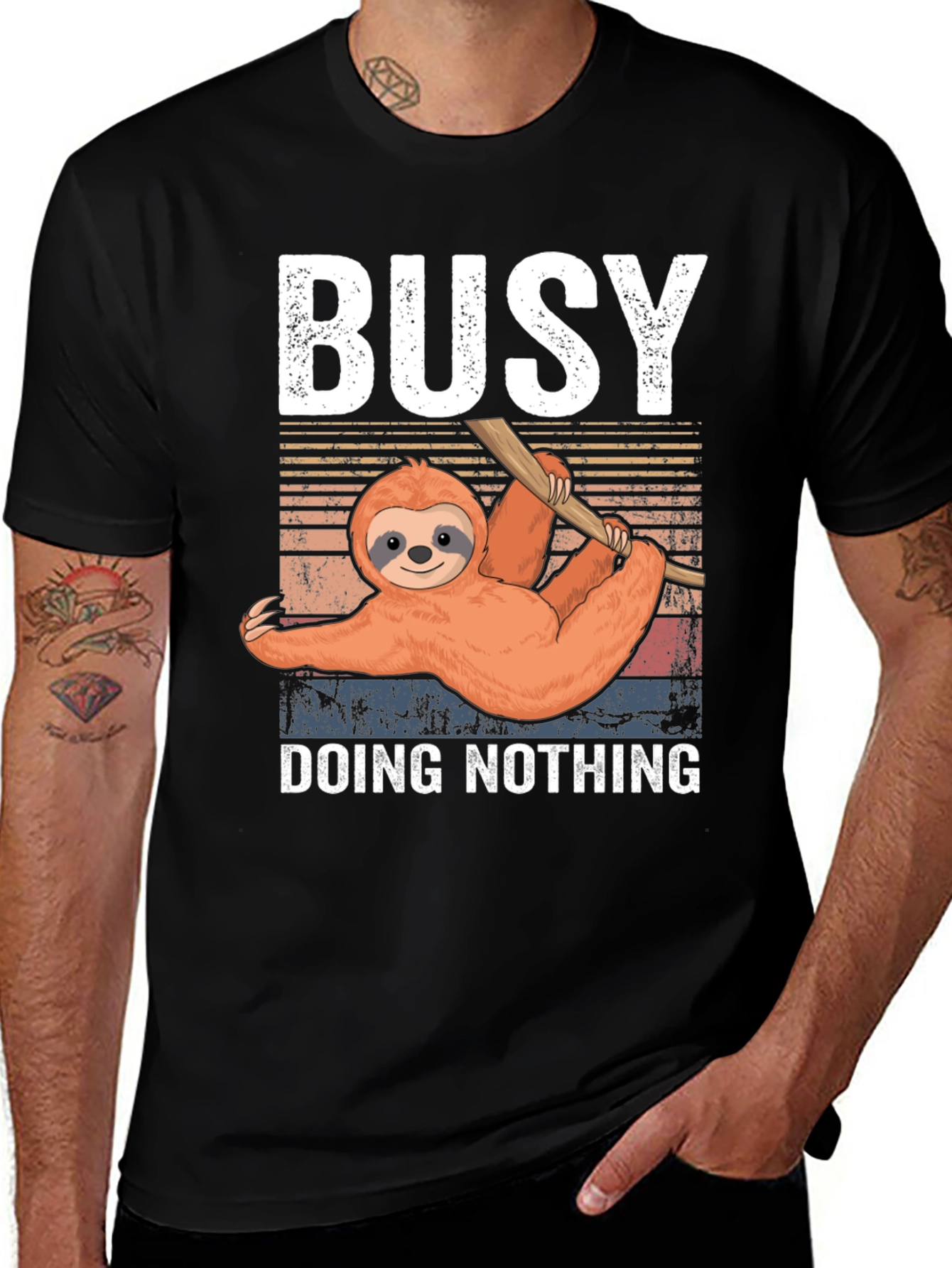 Variant 3 of Busy Doing Nothing Sloth T-Shirt