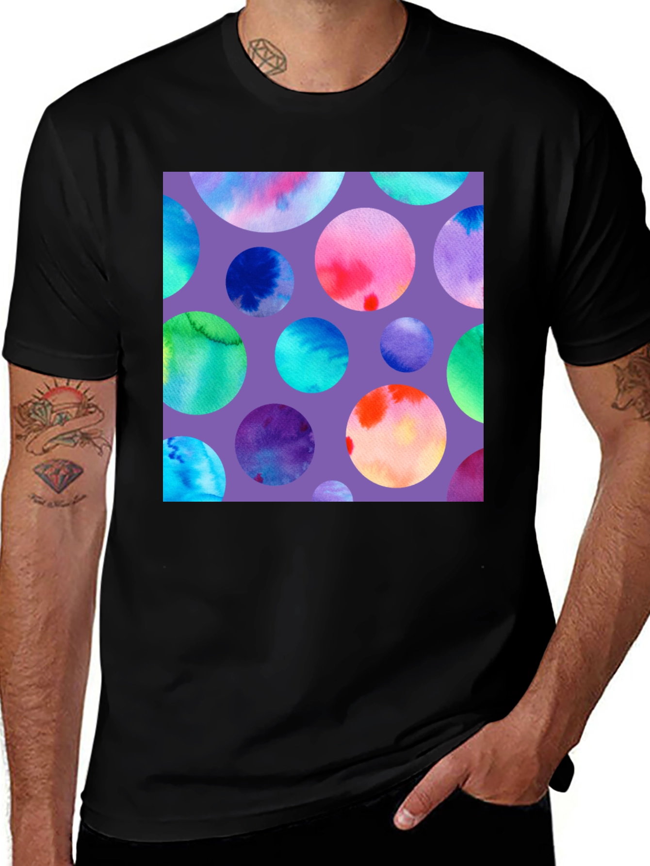 Watercolor Circles Graphic Tee