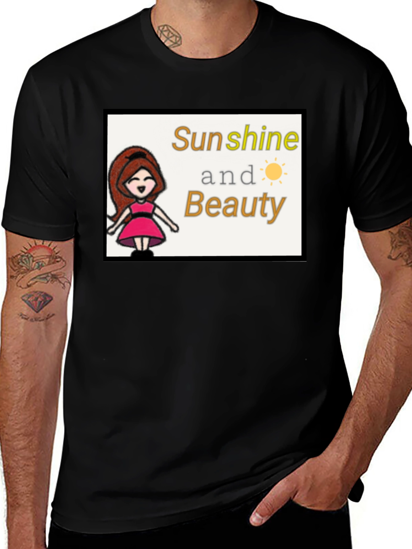 Sunshine & Beauty Tee - Cute Graphic T-Shirt