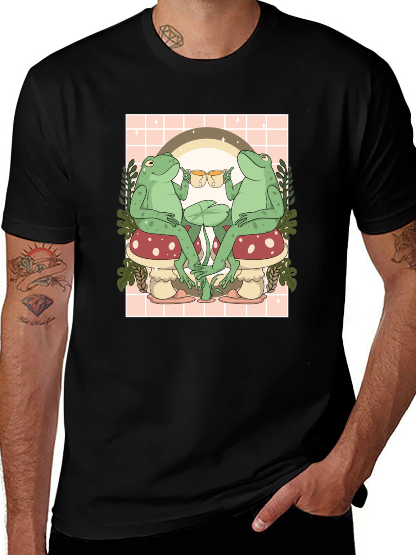 Variant 4 of Frogs Having Tea T-Shirt