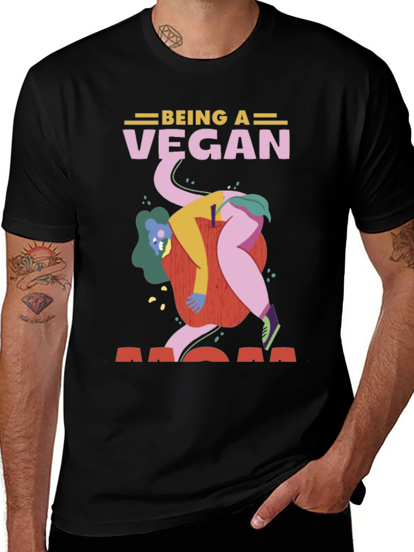 Variant 7 of Being a Vegan Mom Graphic T-Shirt