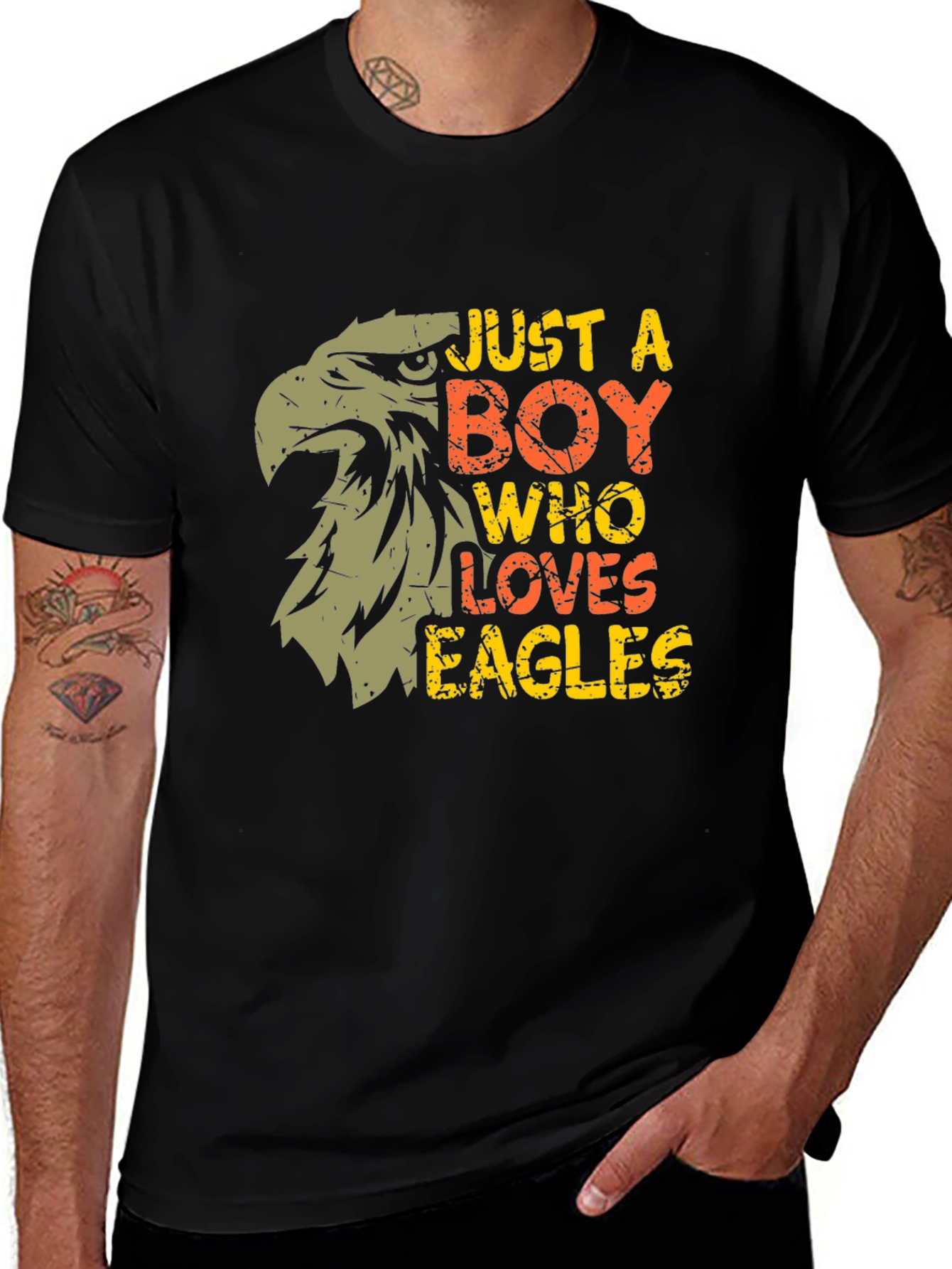 Variant 24 of Just a Boy Who Loves Eagles Graphic T-Shirt