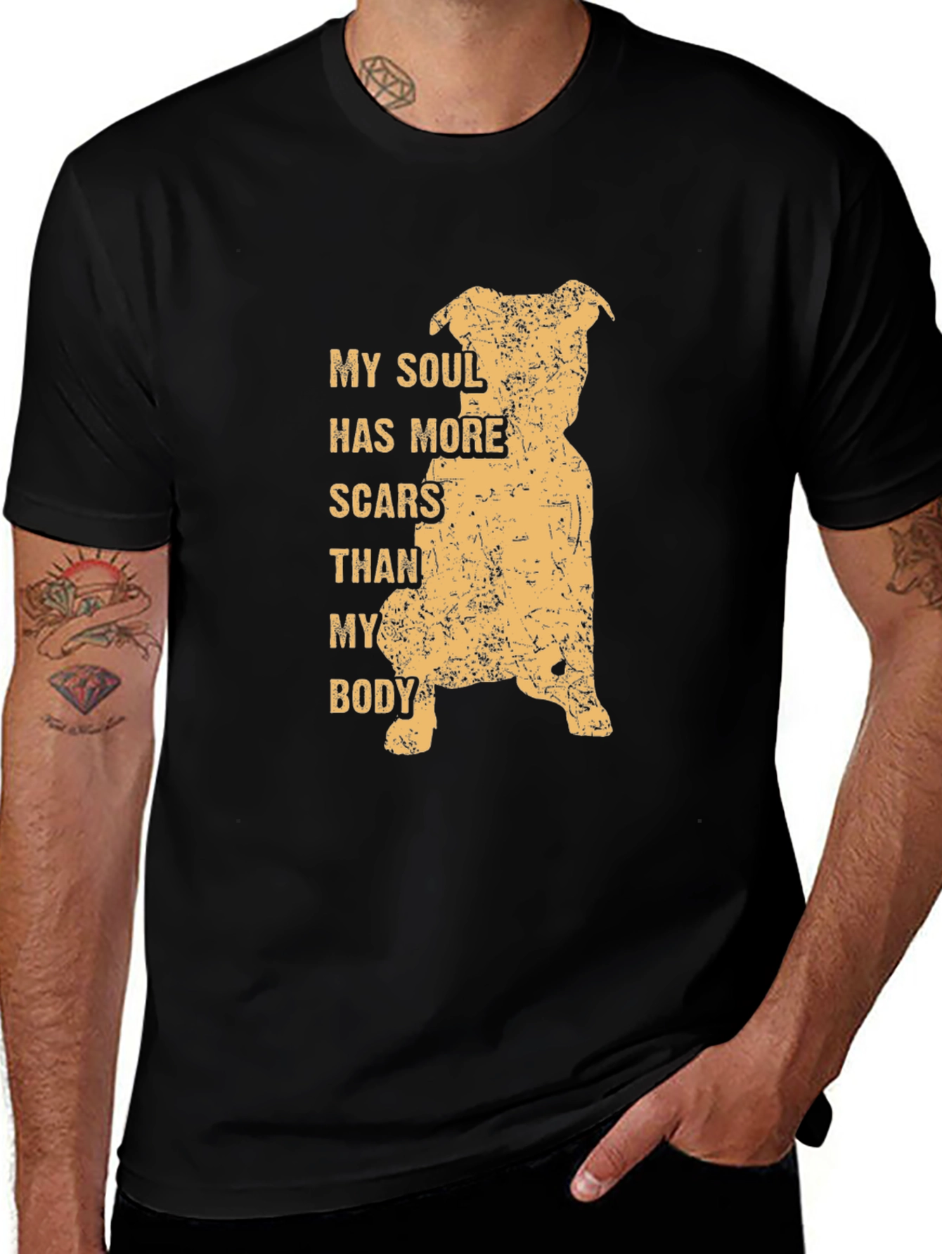 Variant 21 of My Soul Has More Scars T-Shirt - Unisex Black Tee