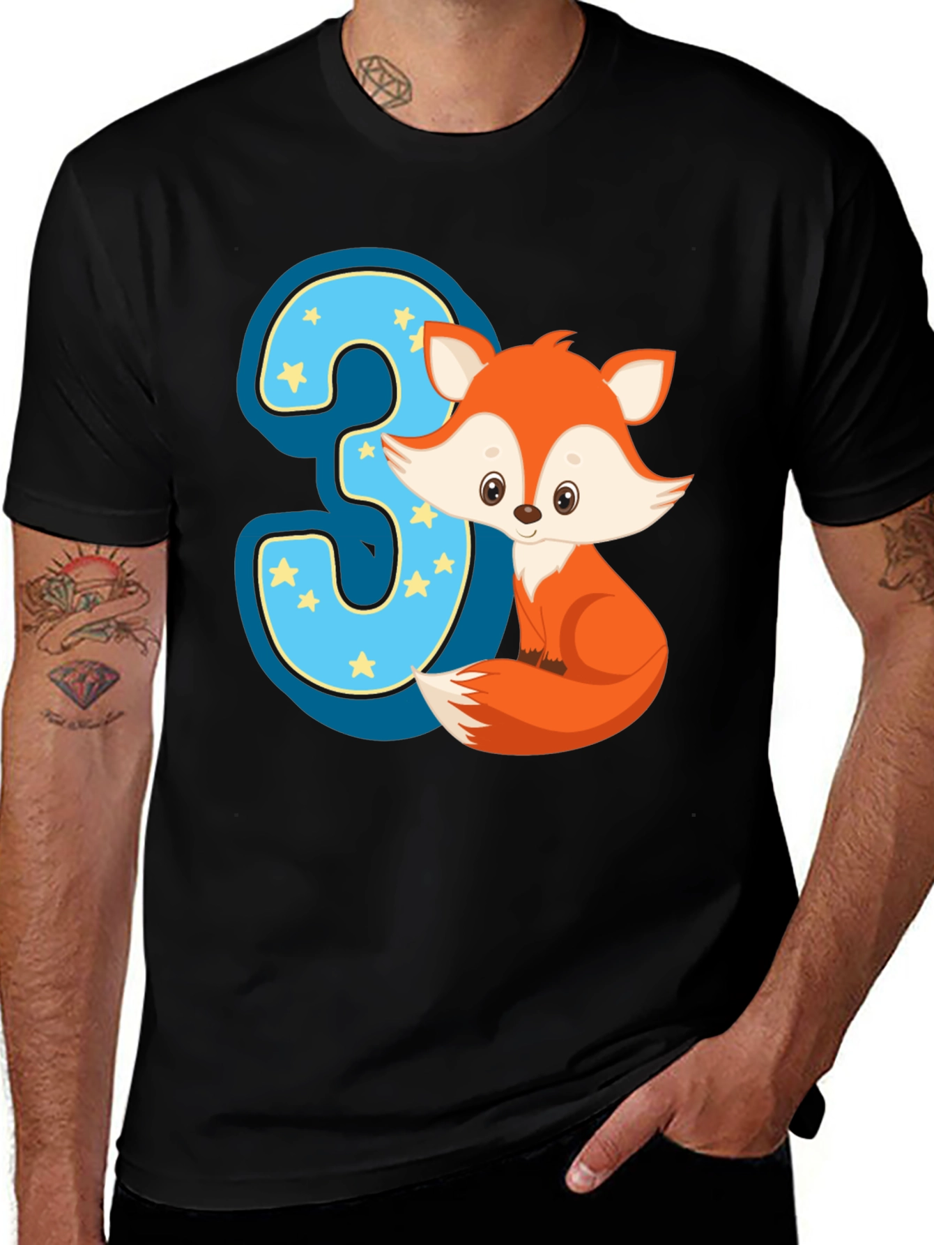 Variant 18 of Cute Fox 3rd Birthday T-Shirt