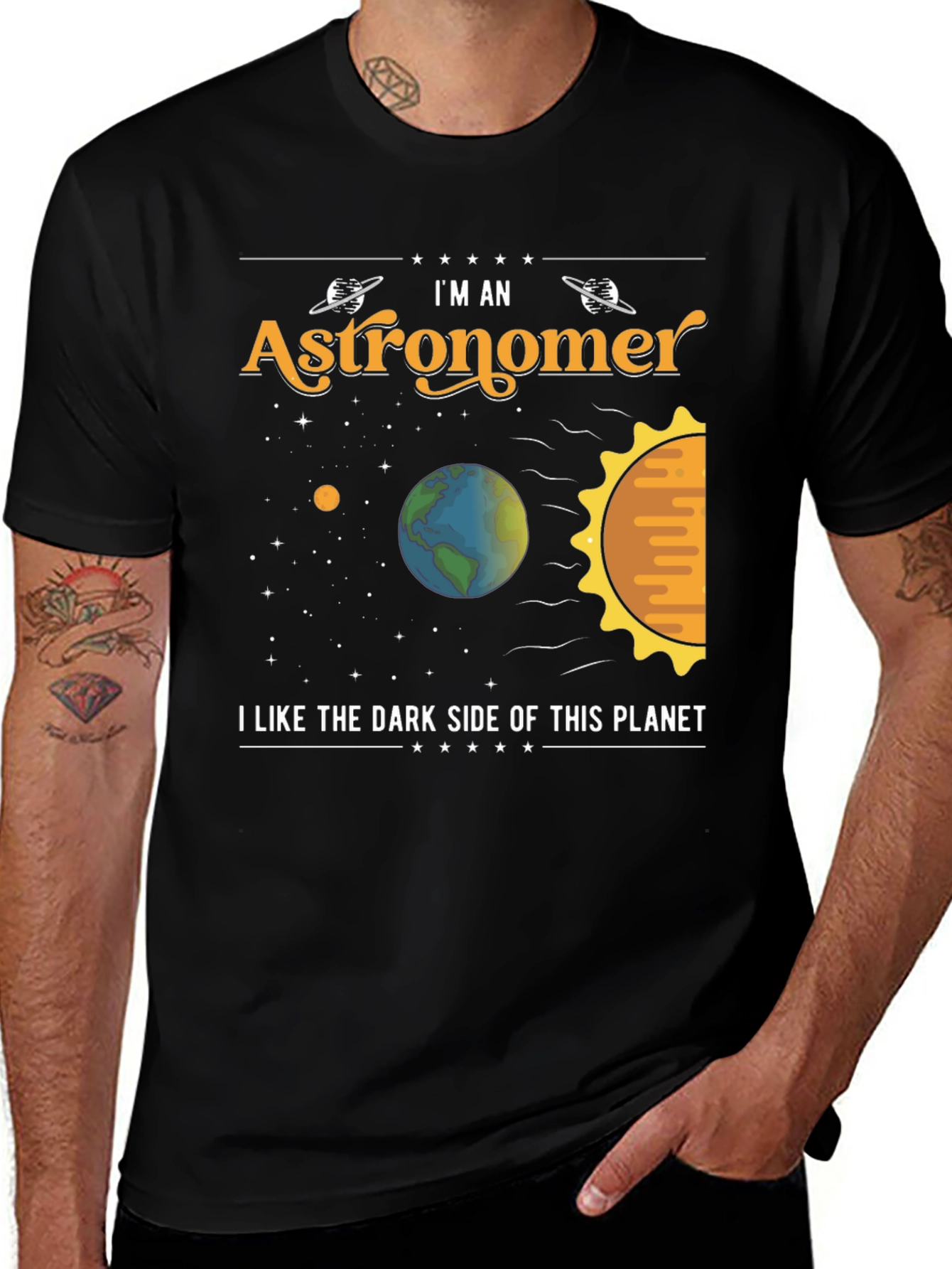 Variant 26 of Astronomer Graphic T-Shirt - Dark Side Planet Tee