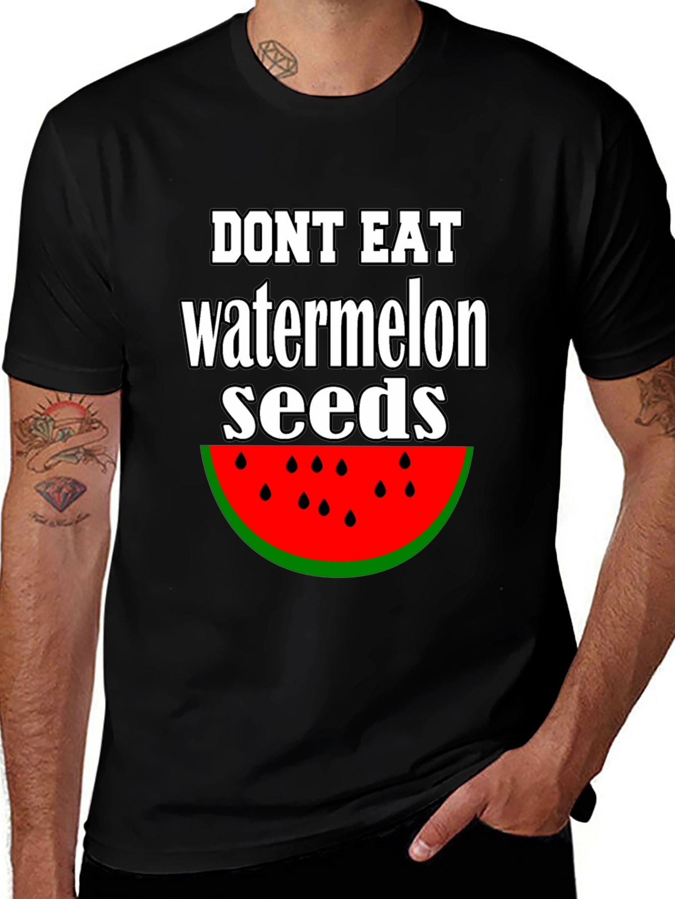 Variant 8 of Funny Watermelon Seed Graphic T-Shirt
