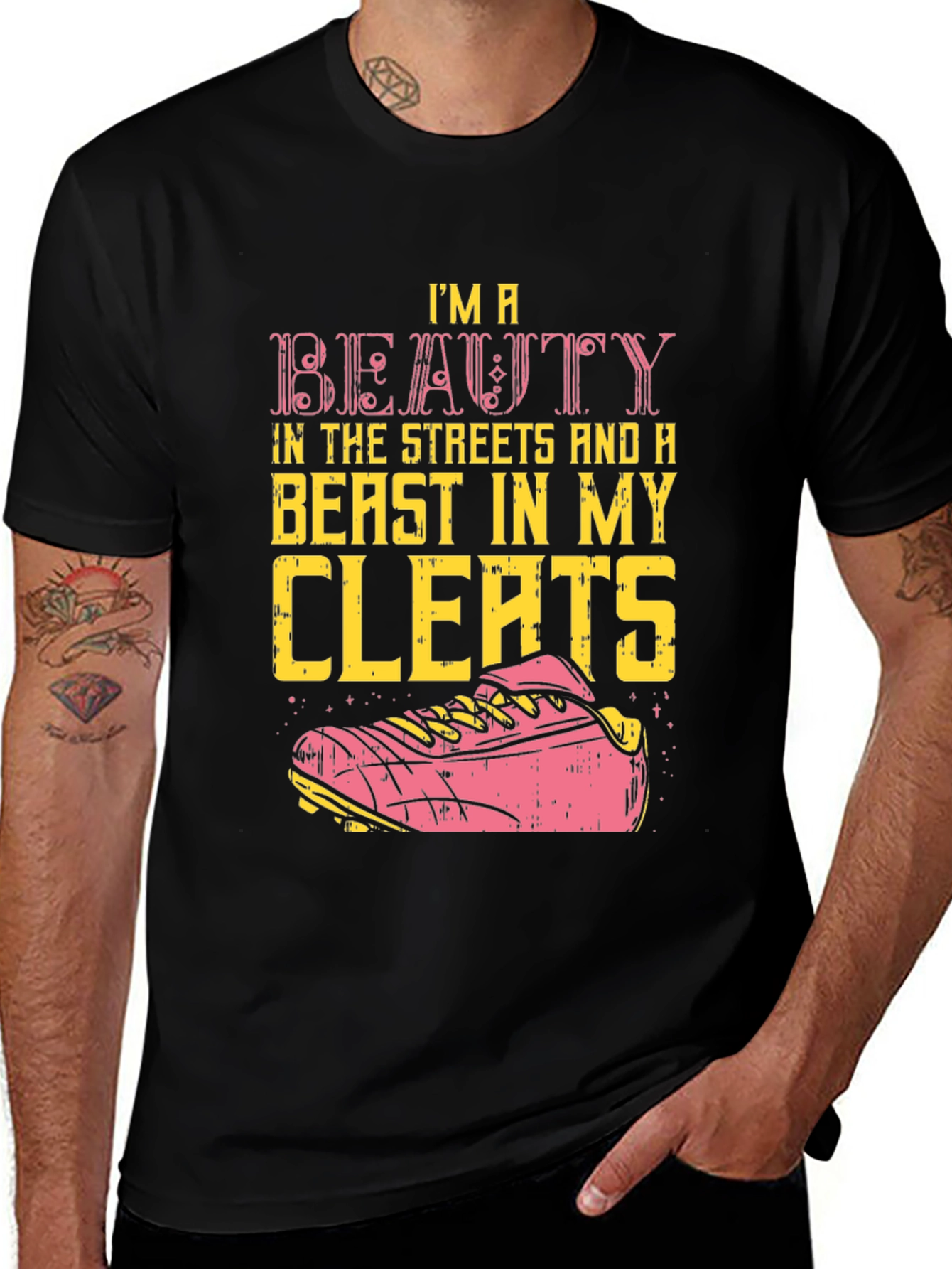 Variant 16 of Beauty and Beast Cleats Graphic T-Shirt