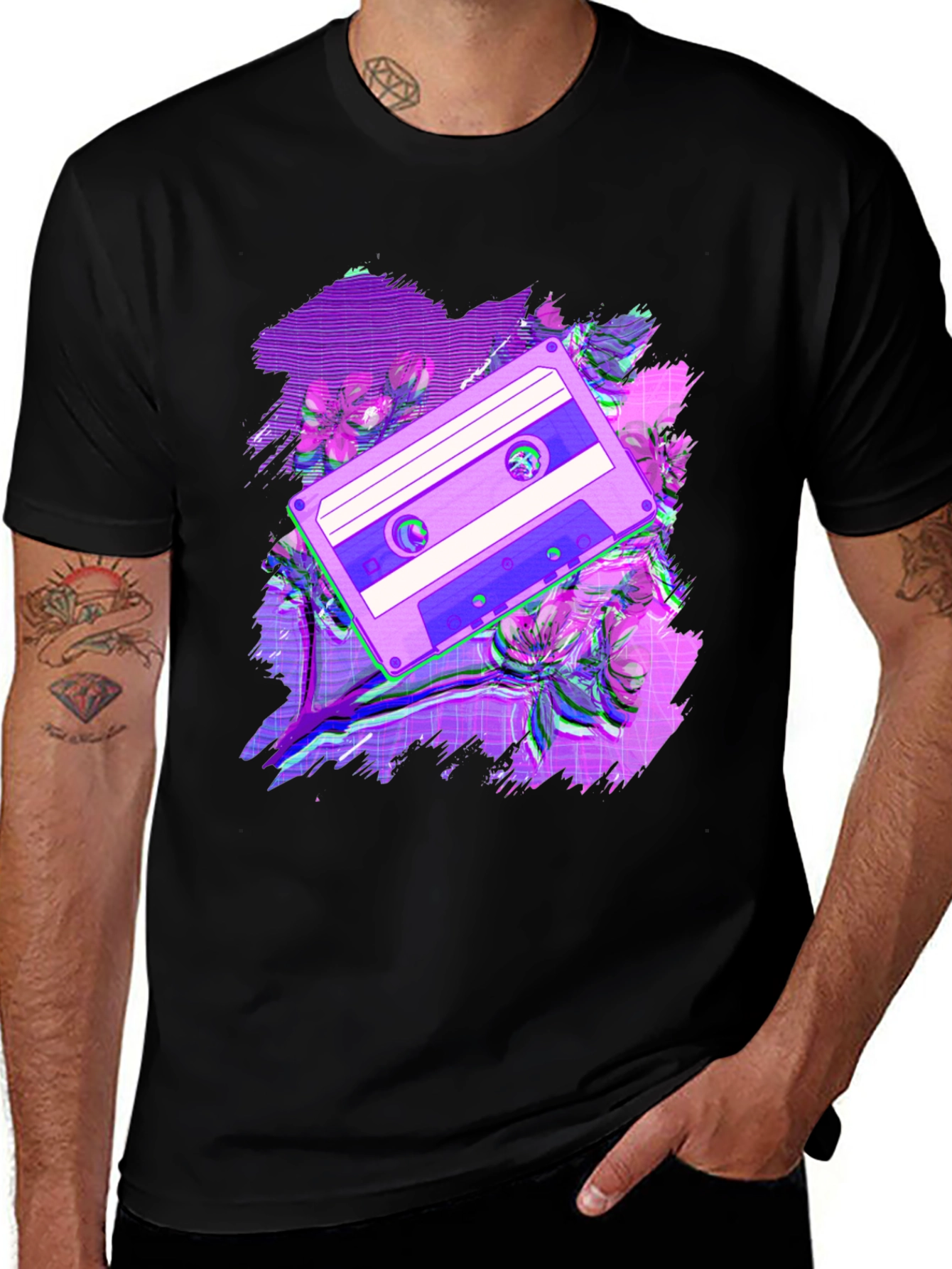 Variant 20 of Retro Cassette Tape T-Shirt - Vaporwave Aesthetic