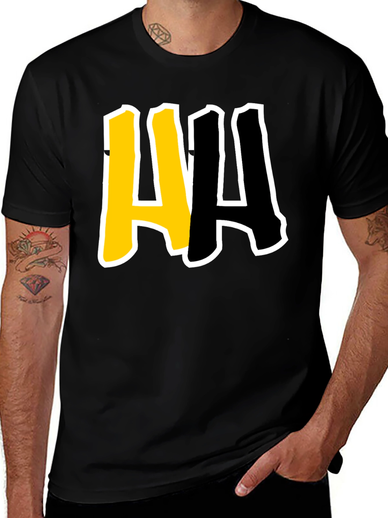 Variant 5 of Graphic "AA" Crew Neck T-Shirt