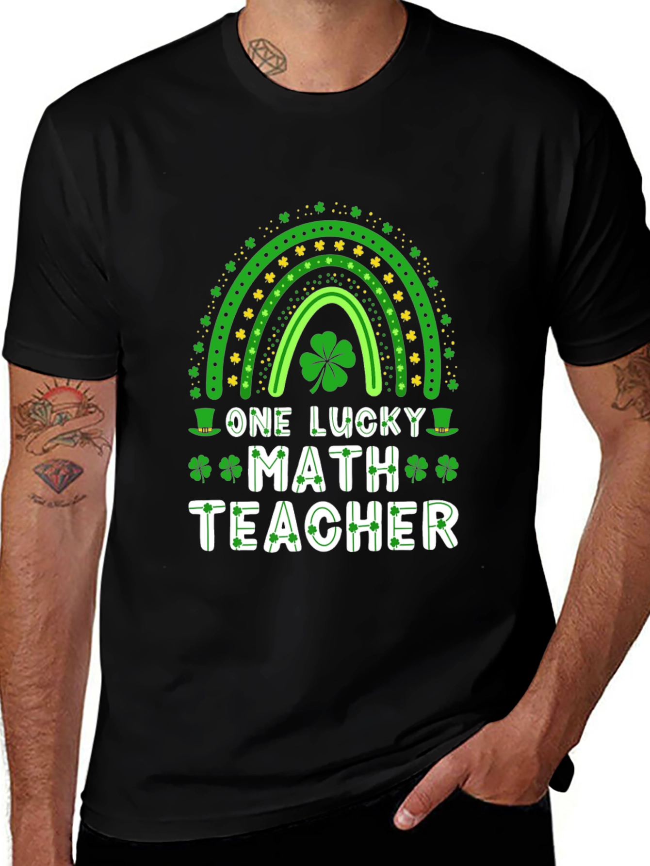Variant 5 of Lucky Math Teacher St. Patrick's Day T-Shirt