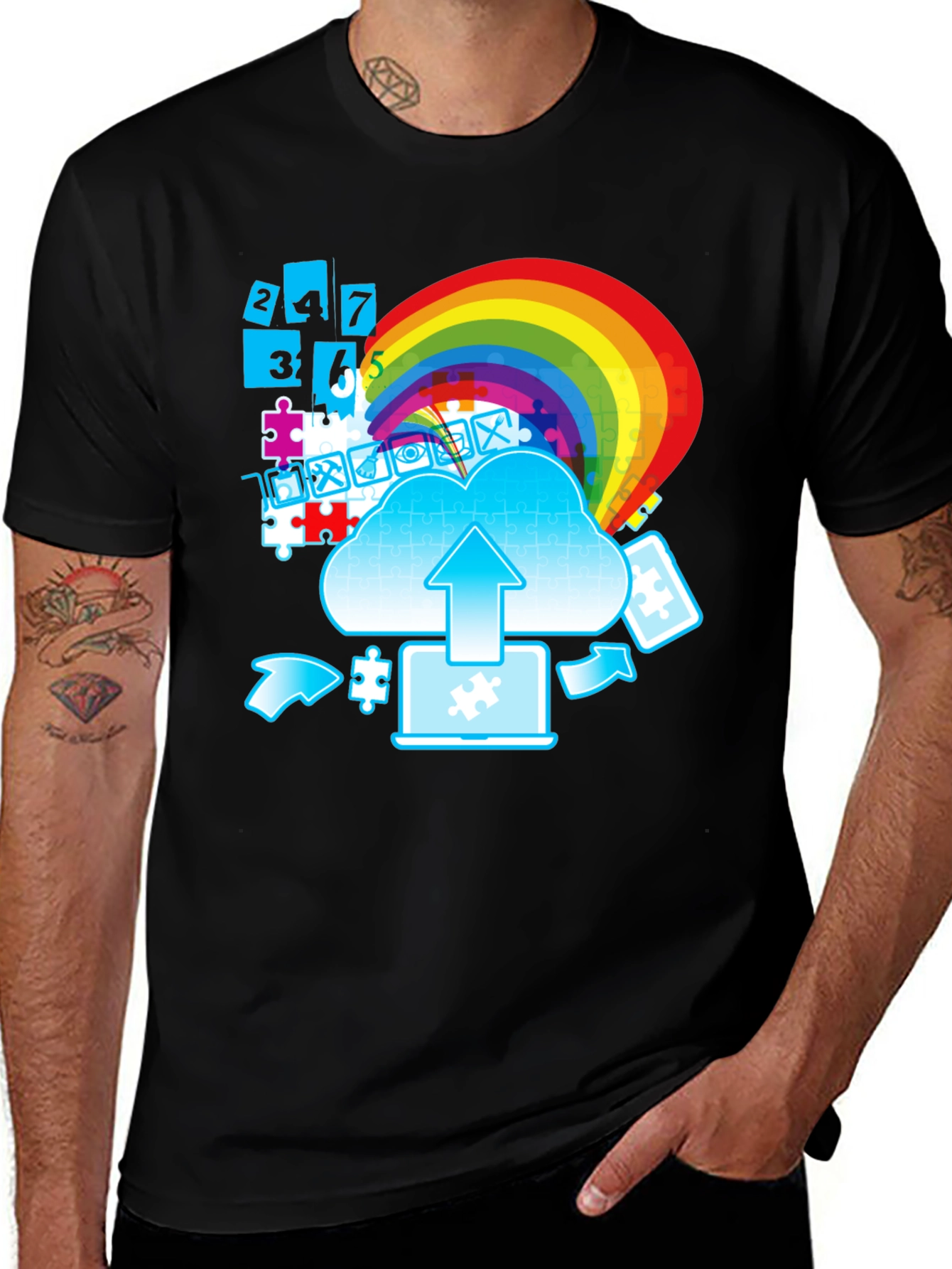 Autism Awareness Puzzle Cloud T-Shirt