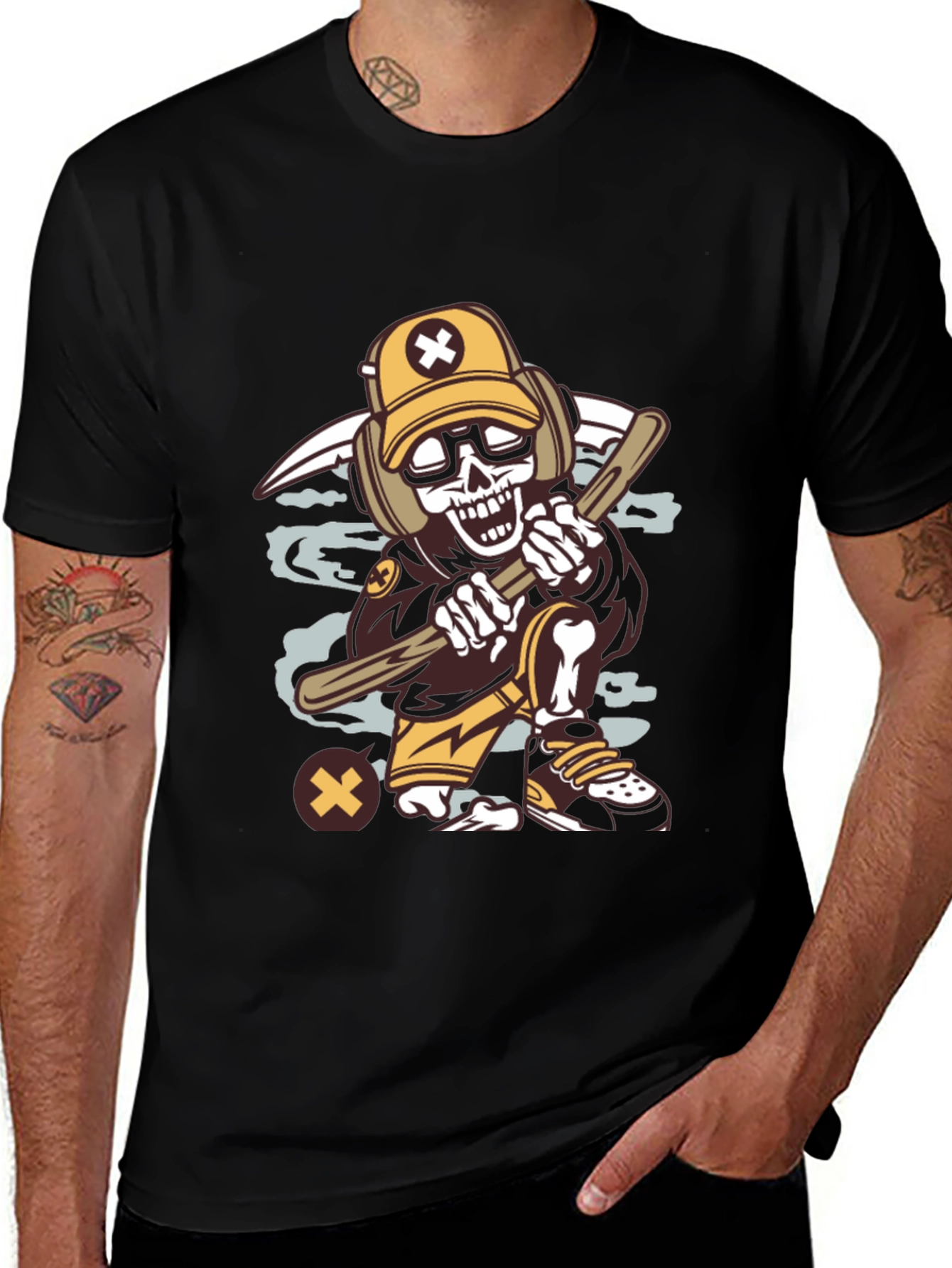 Variant 30 of Cartoon Skeleton Graphic Tee