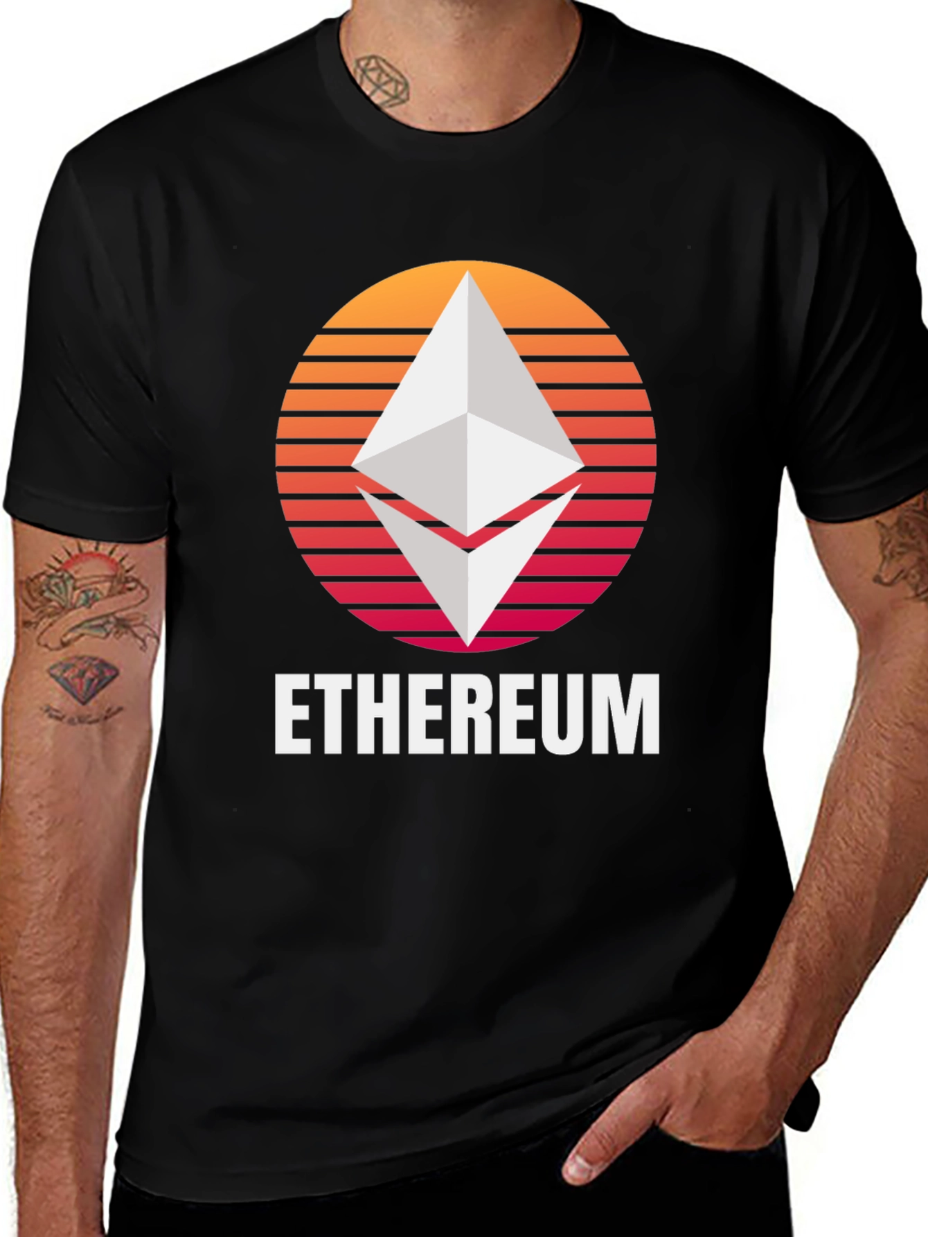 Variant 10 of Ethereum Sunset Graphic T-Shirt Crypto Fan Tee