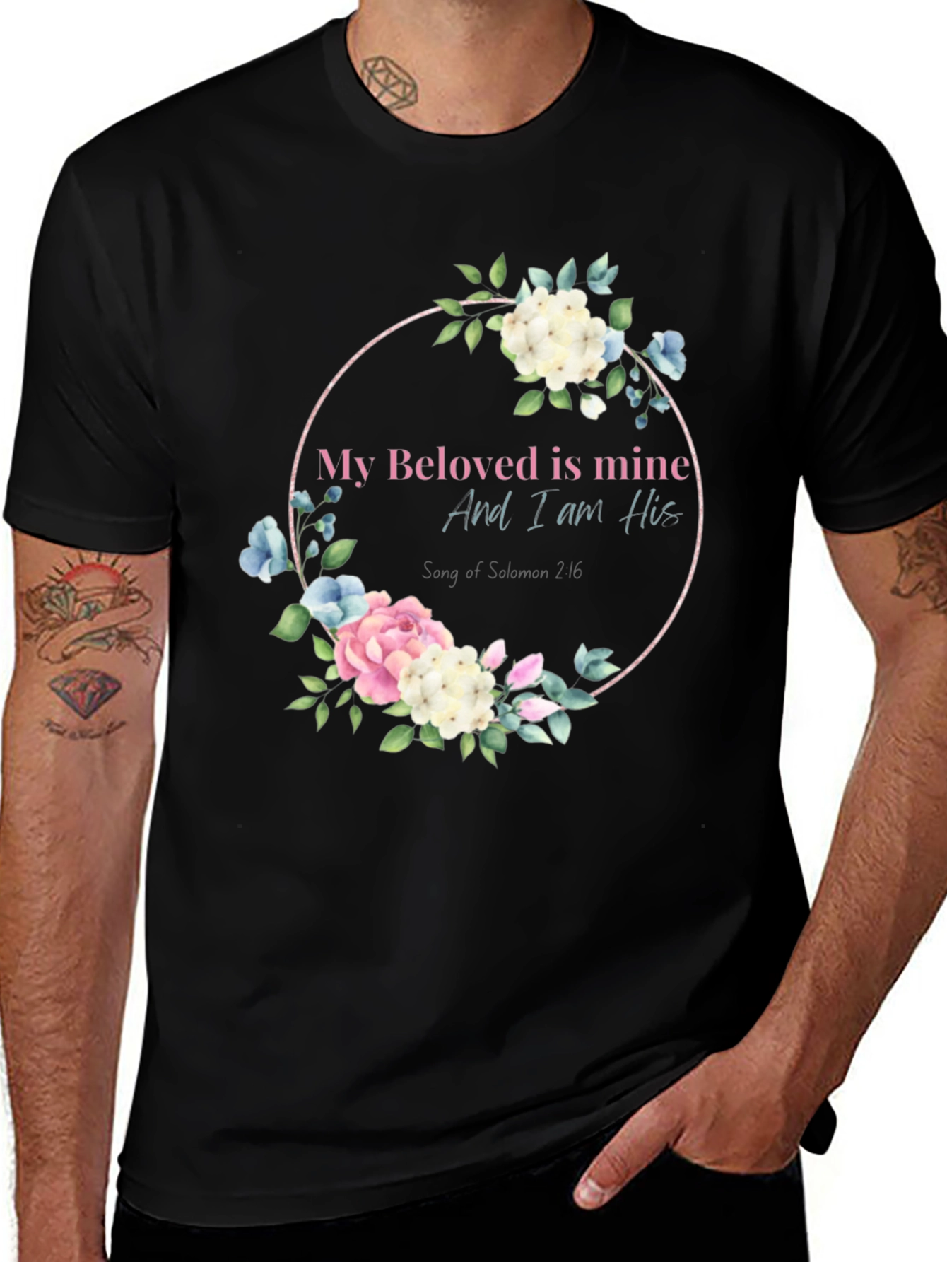 Floral Beloved T-Shirt, Scripture Tee