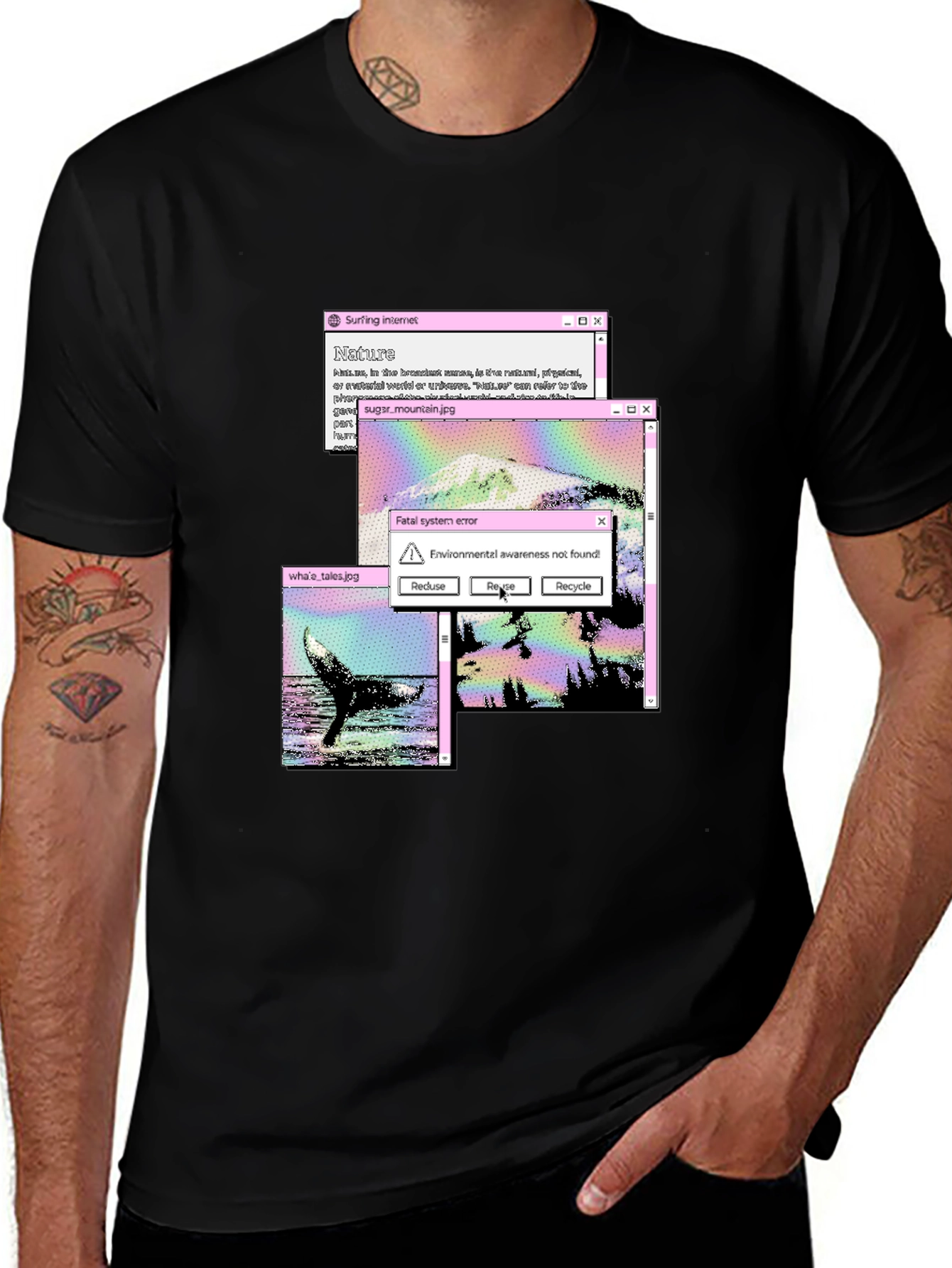 Variant 2 of Surfing Internet Nature T-Shirt