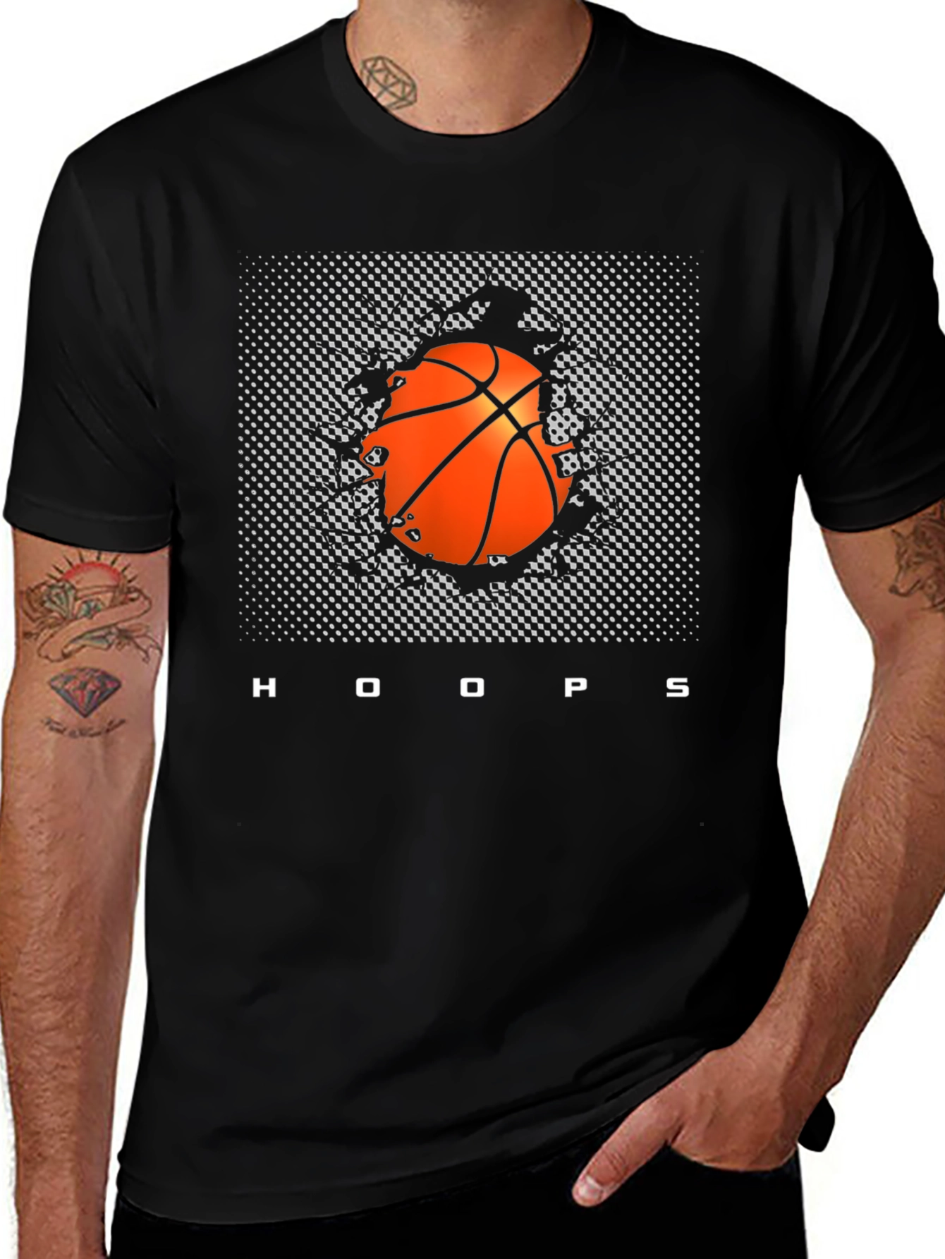 Variant 2 of Hoops Basketball Graphic Tee