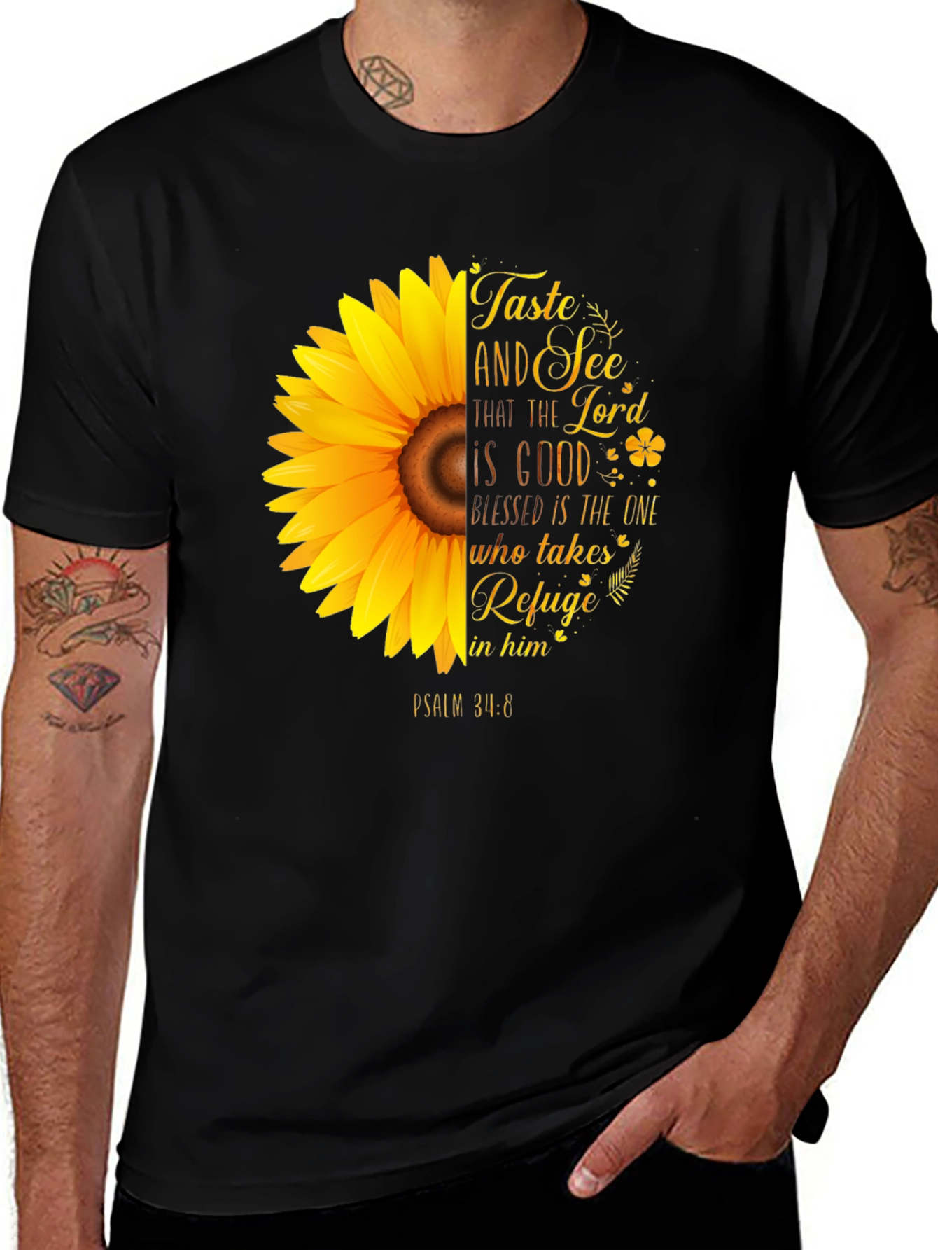 Taste and See Christian Sunflower Graphic T-Shirt