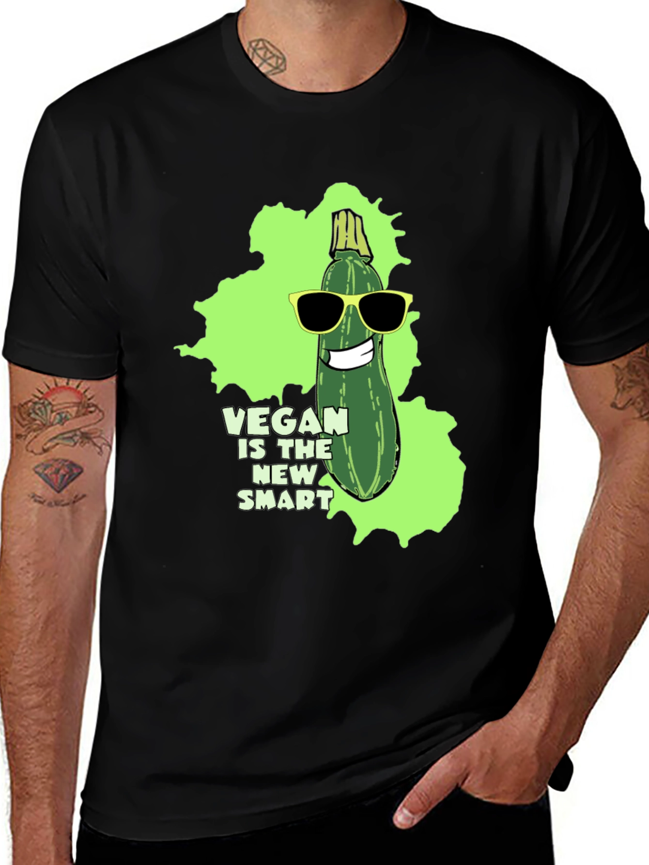 Vegan is the New Smart Graphic T-Shirt