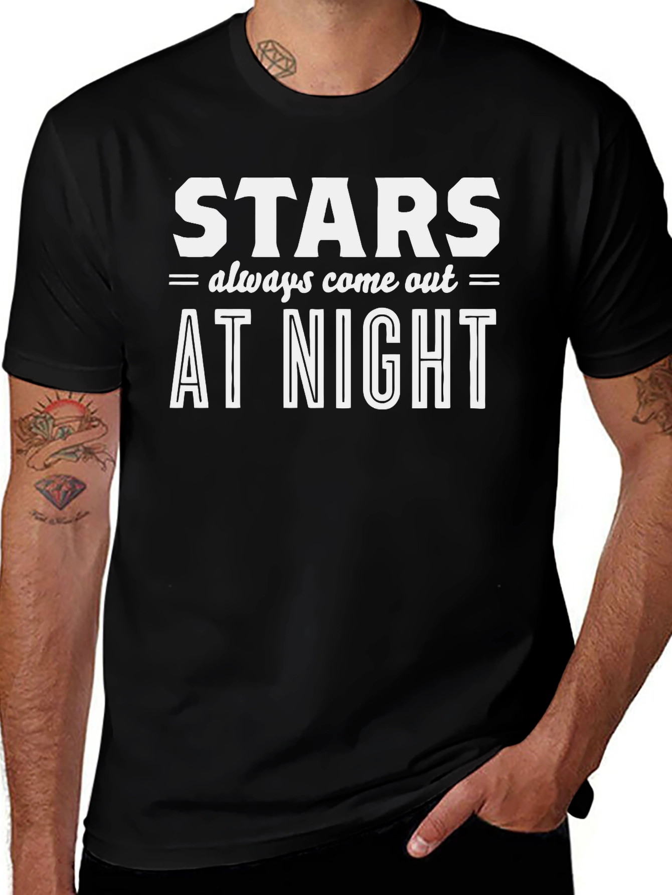 Variant 17 of Stars Always Come Out at Night T-Shirt